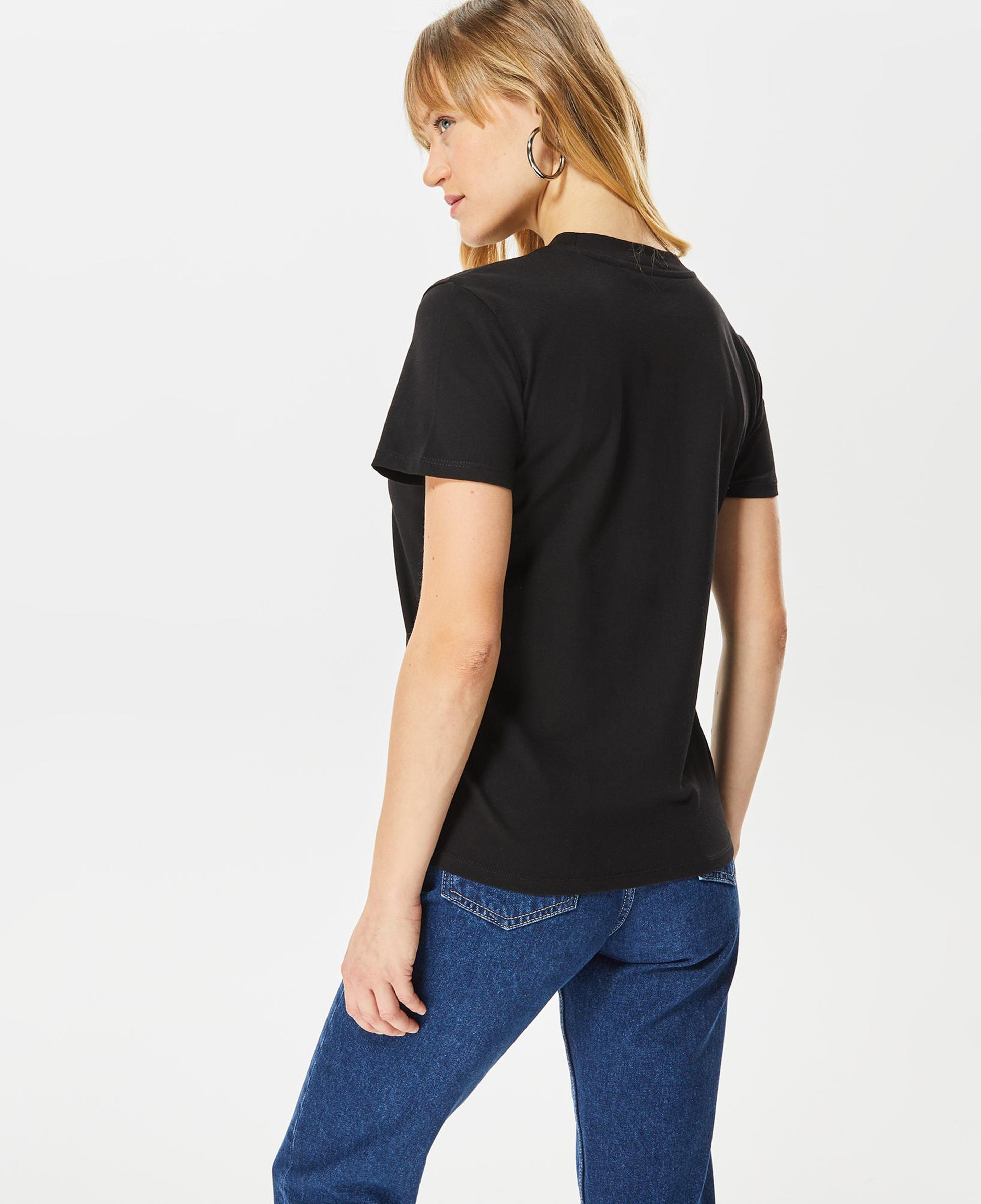 Guess Classic Fit Logo Kadın Siyah T-Shirt