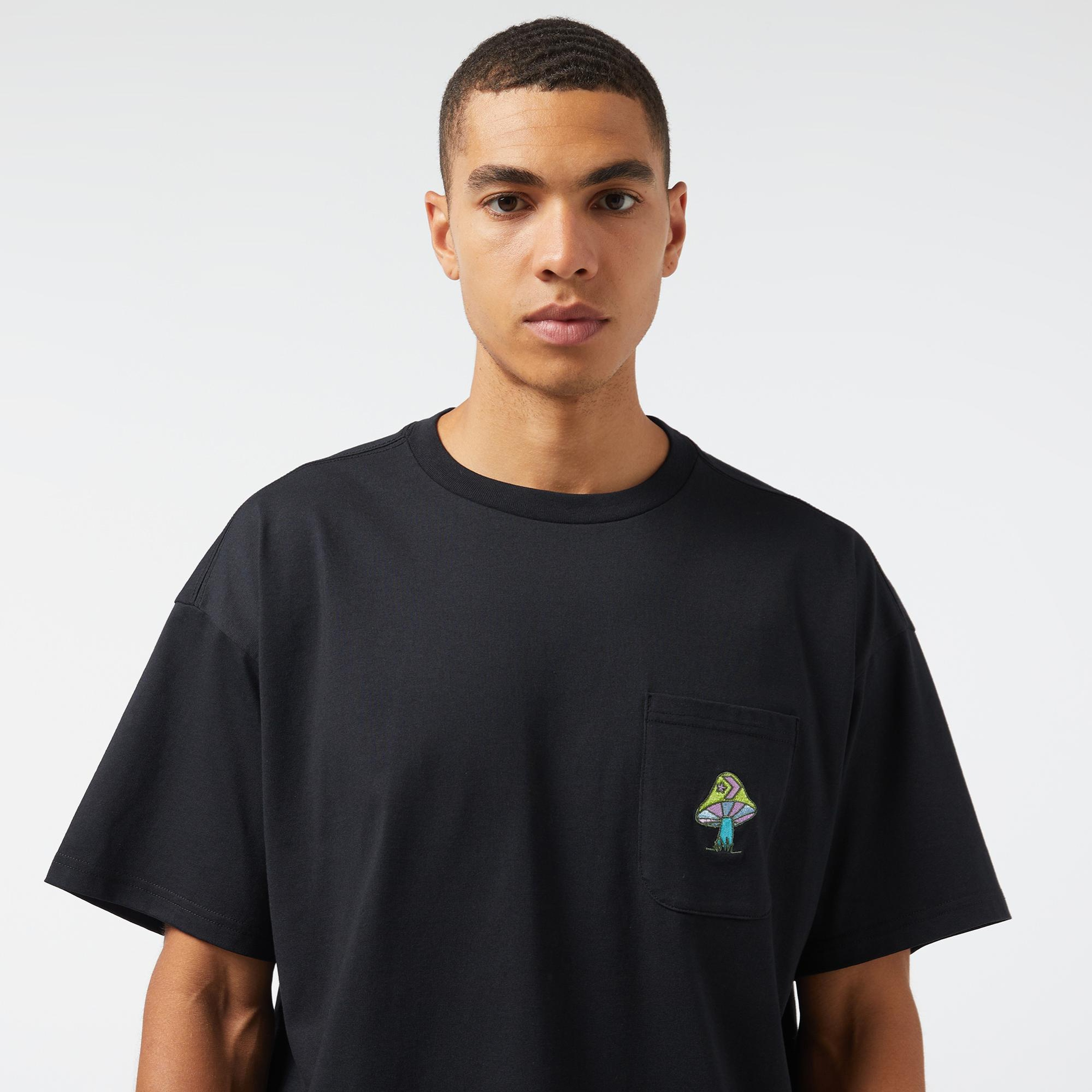 Converse Mushroom Oversized Fit Erkek Lacivert T-Shirt