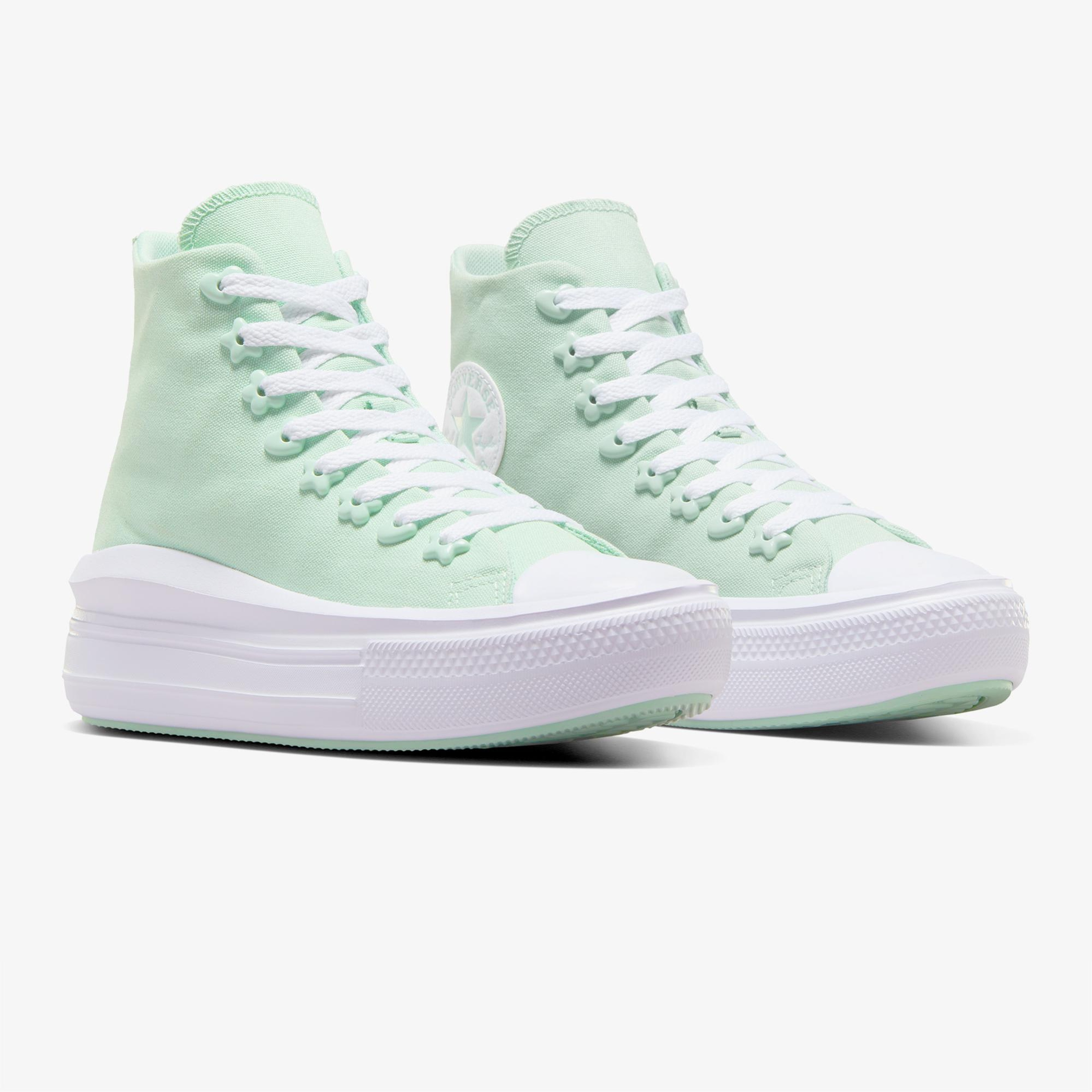 Converse Chuck Taylor All Star Move Stars Unisex Yeşil Platform Sneaker