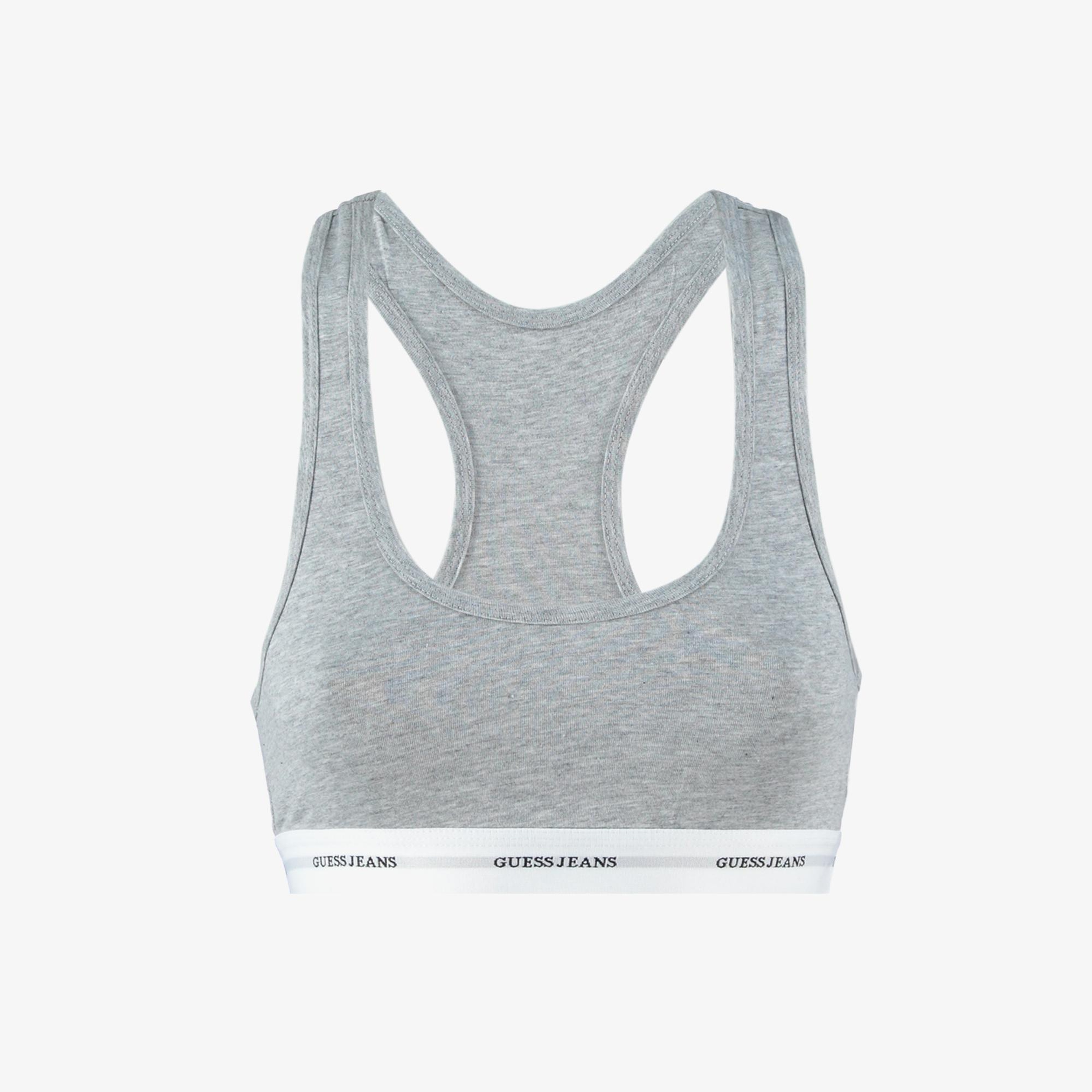 Guess Triangle Eco Cuddle Jersey Kadın Gri Sütyen