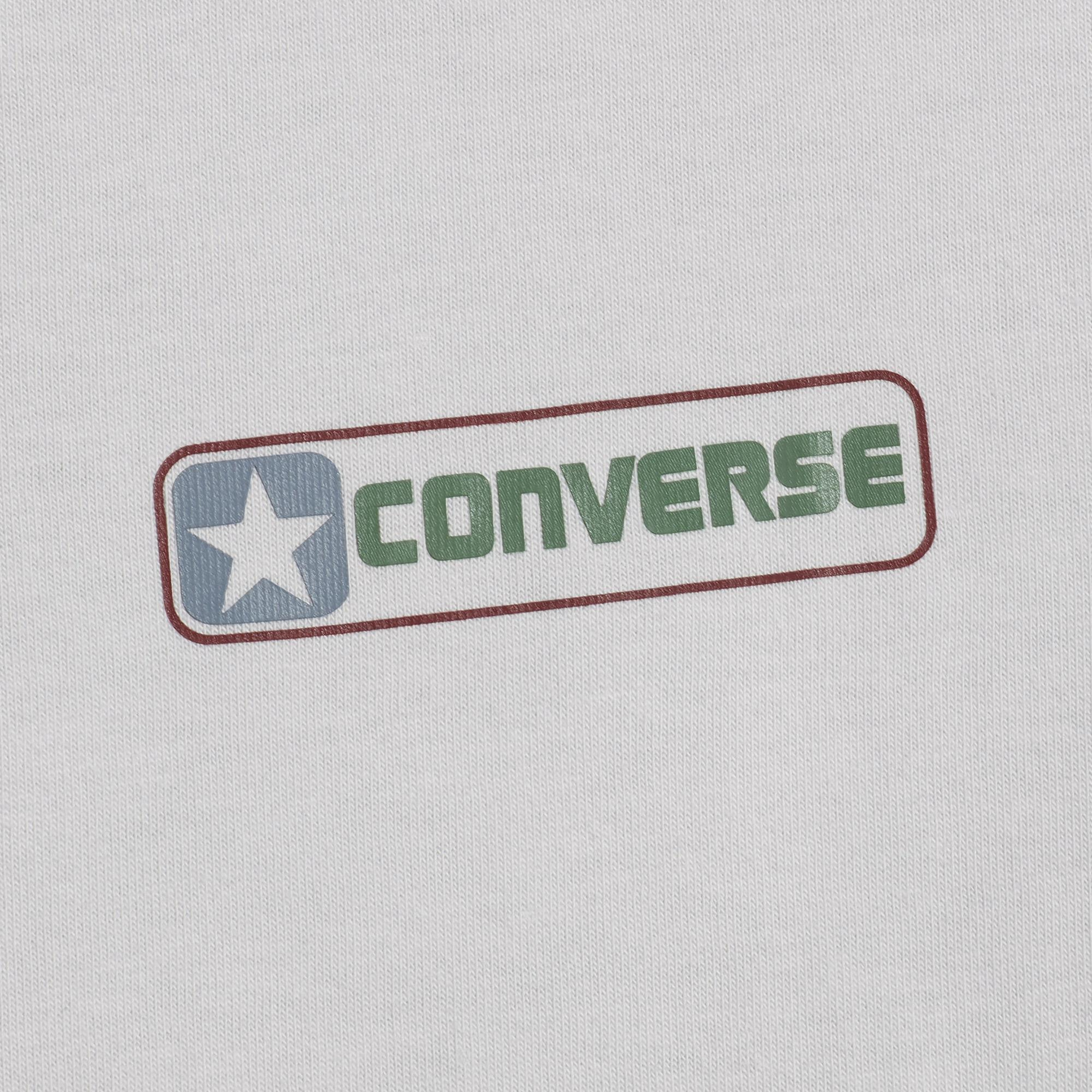 Converse Erkek Grafik Baskılı Gri T-Shirt