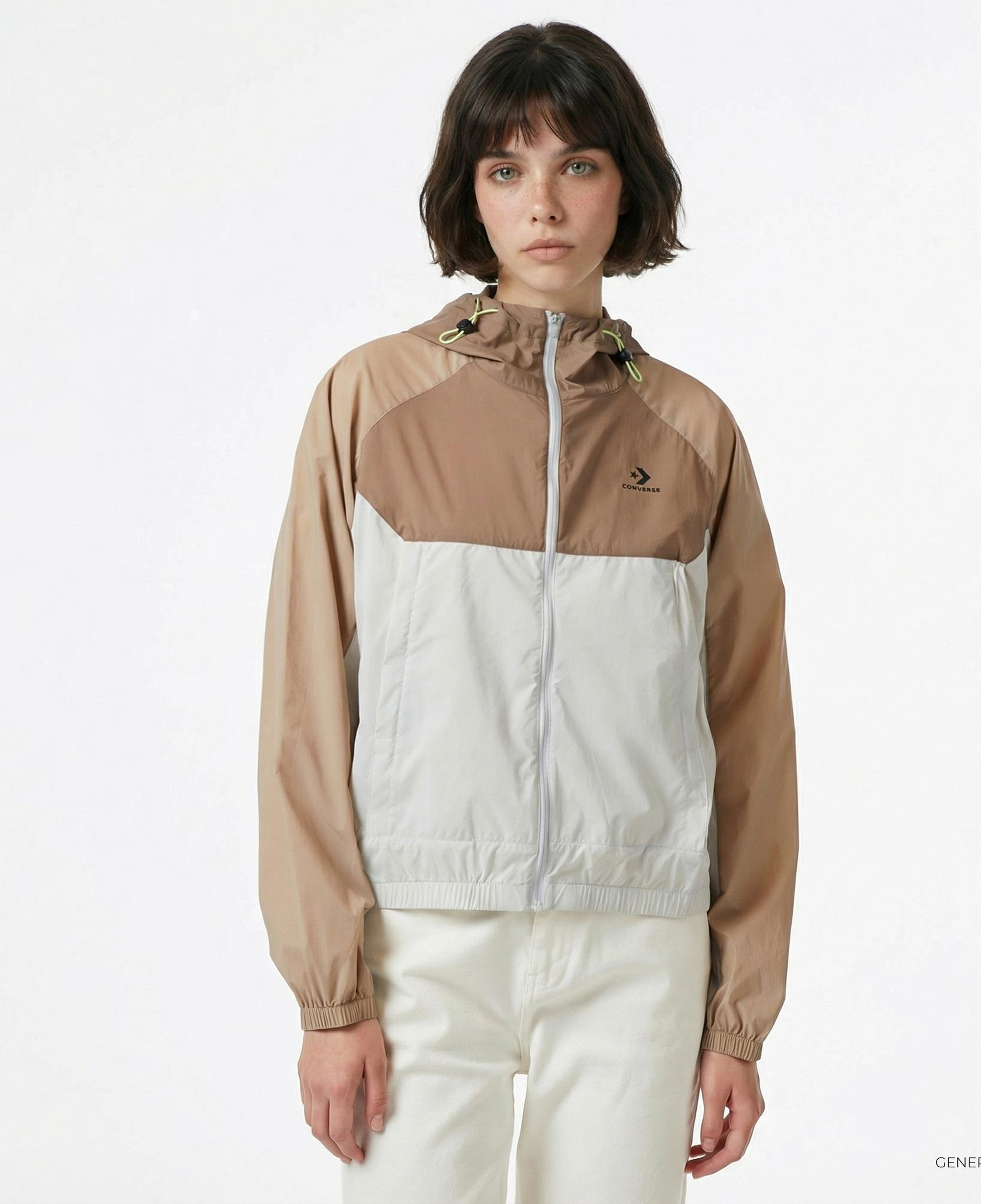 Converse Kadın Renk Bloklu Kahverengi Rüzgarlık