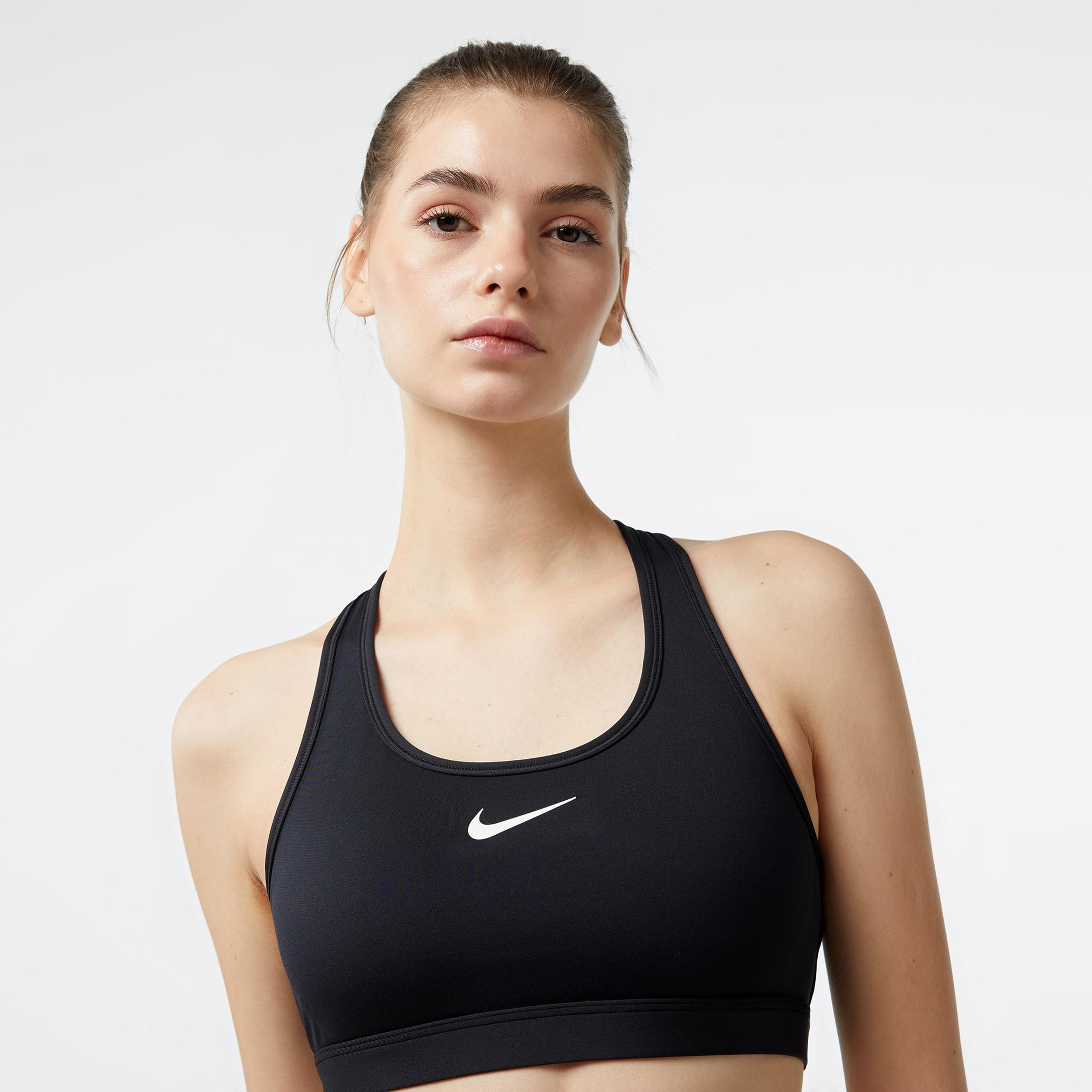 Nike Swoosh Med Sport Kadın Siyah Bra