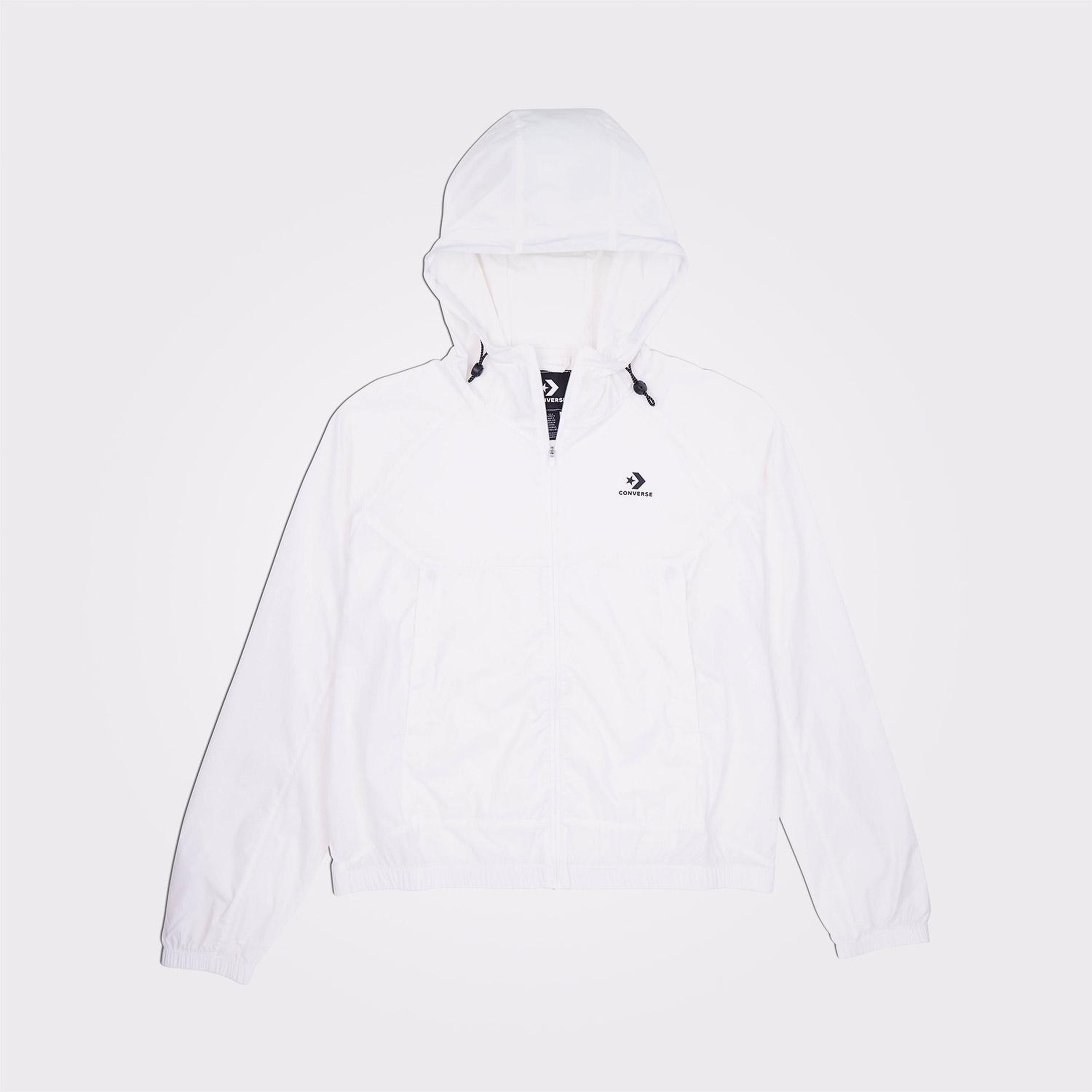 Converse Kadın Renk Bloklu Beyaz Rüzgarlık