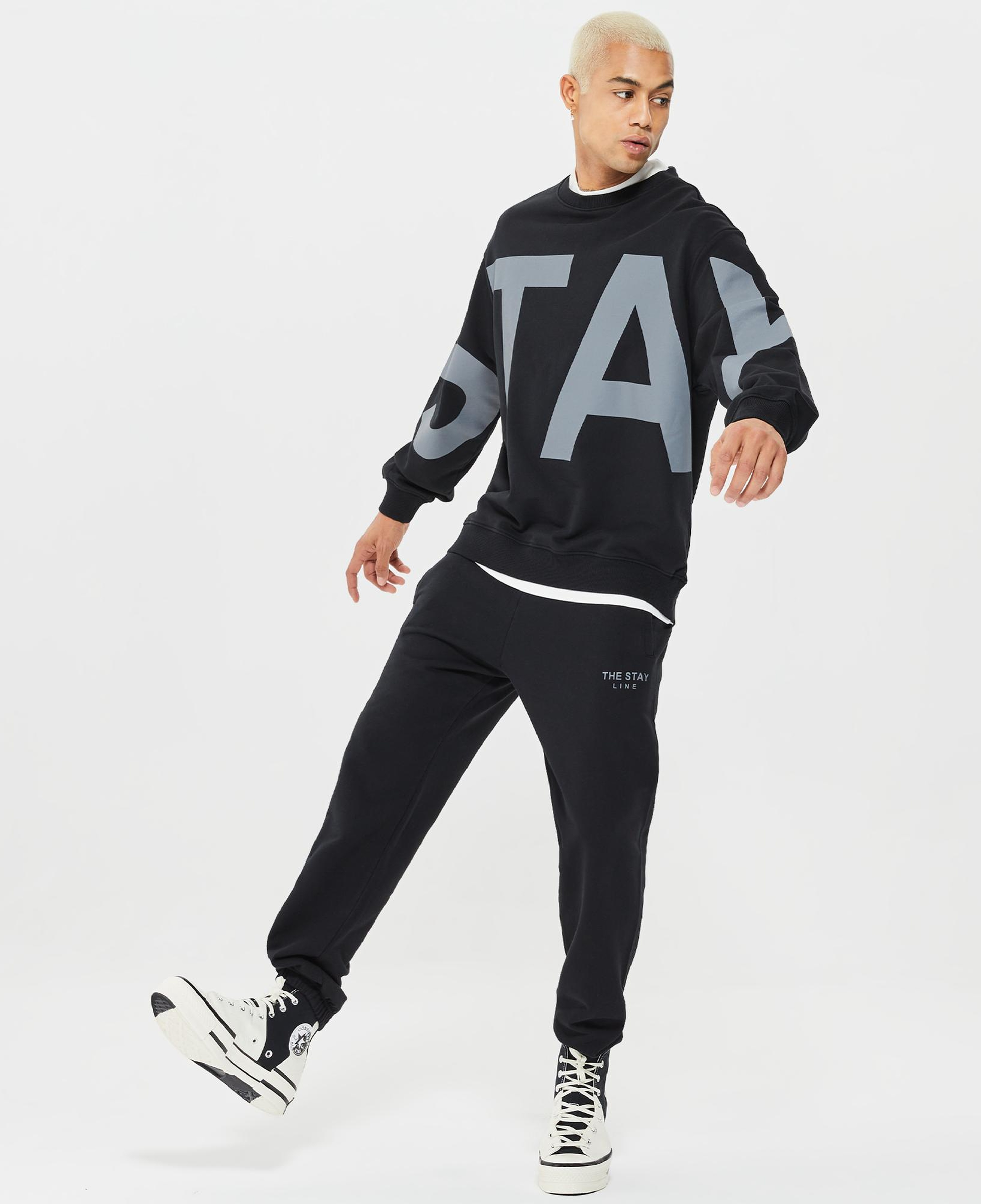 The Stay Line Peregrie Erkek Siyah Eşofman Altı