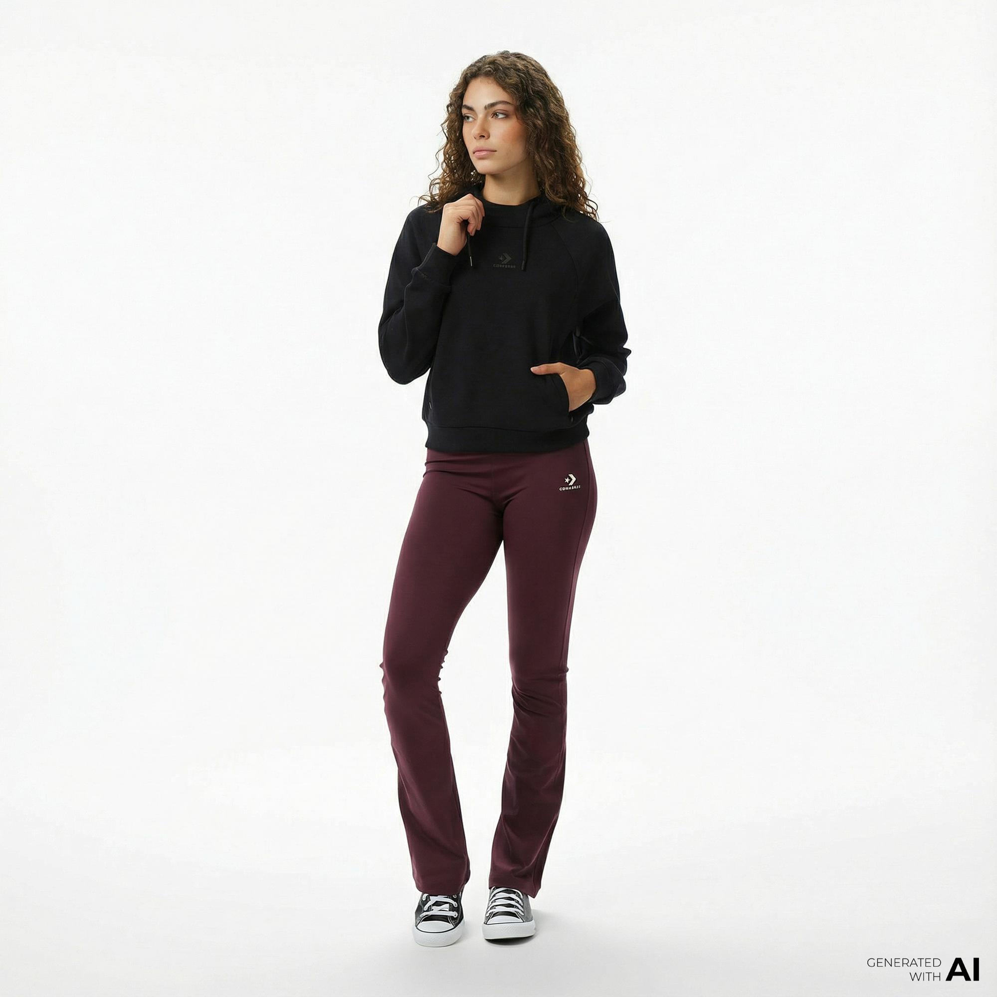 Converse Kadın Siyah Sweatshirt