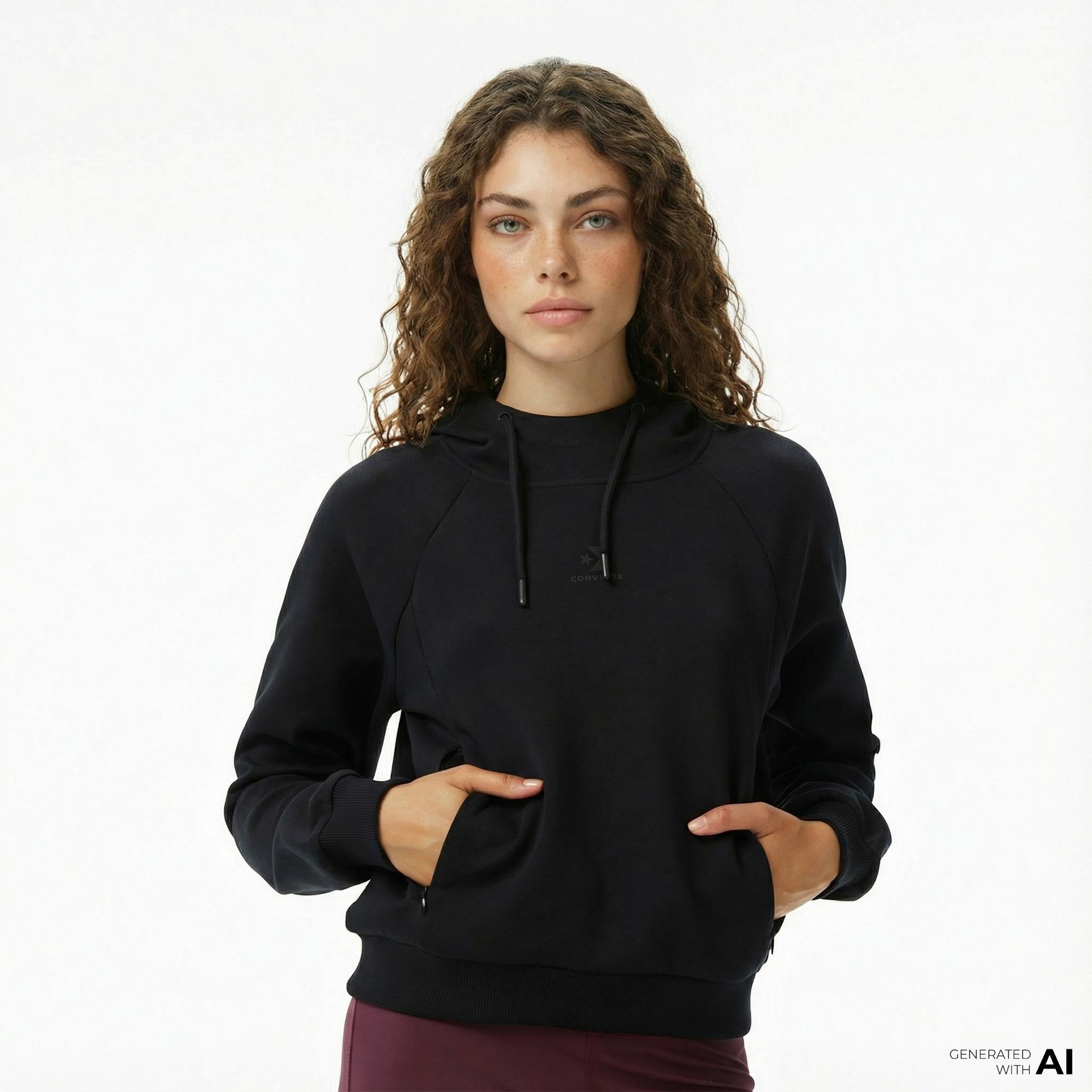 Converse Kadın Siyah Sweatshirt
