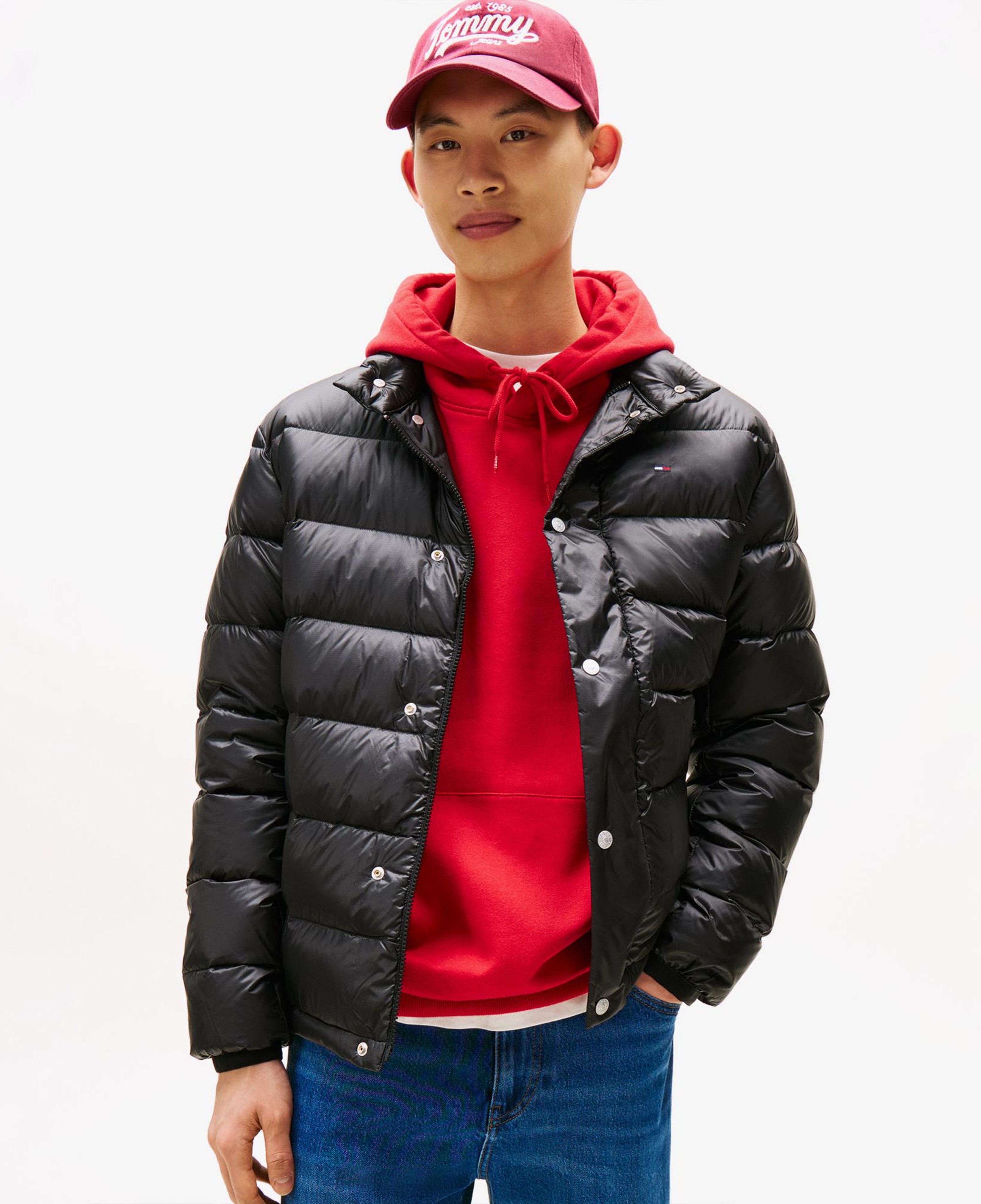 Tommy Jeans Light Down Erkek Puffer Siyah Mont