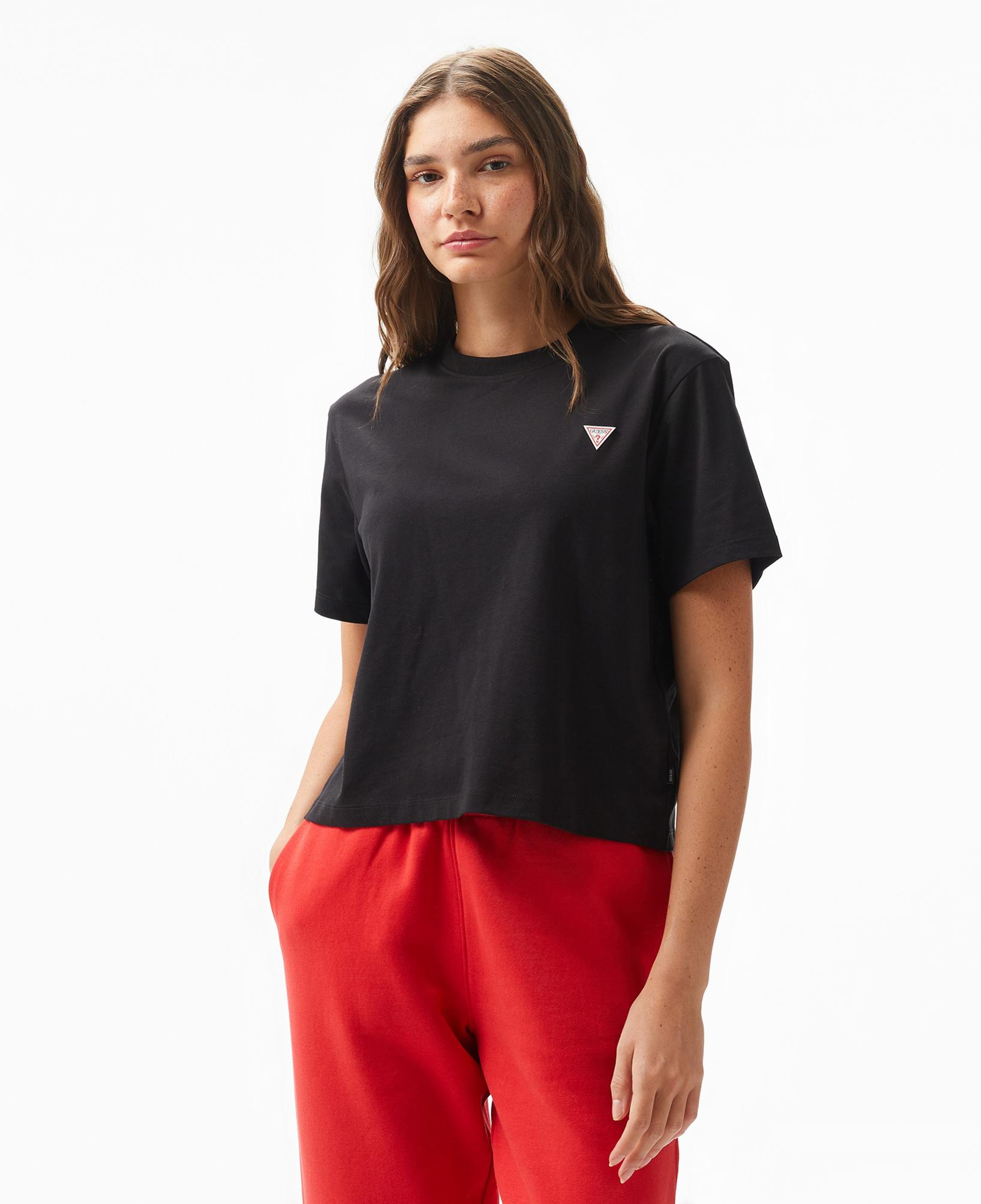 Guess Boxy Mini Kadın Siyah T-Shirt