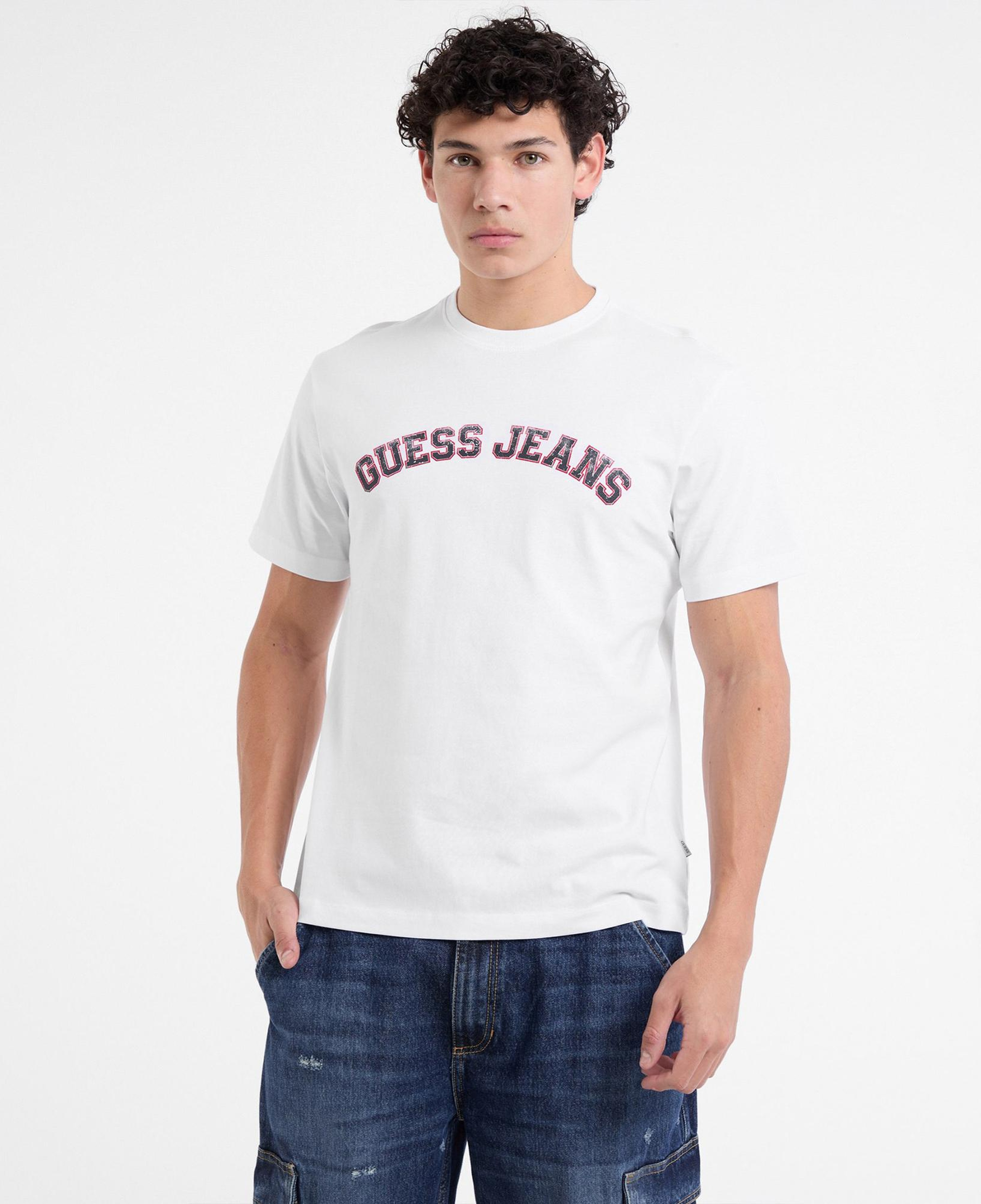 Guess Mid Organic Heavy Erkek Beyaz T-Shirt