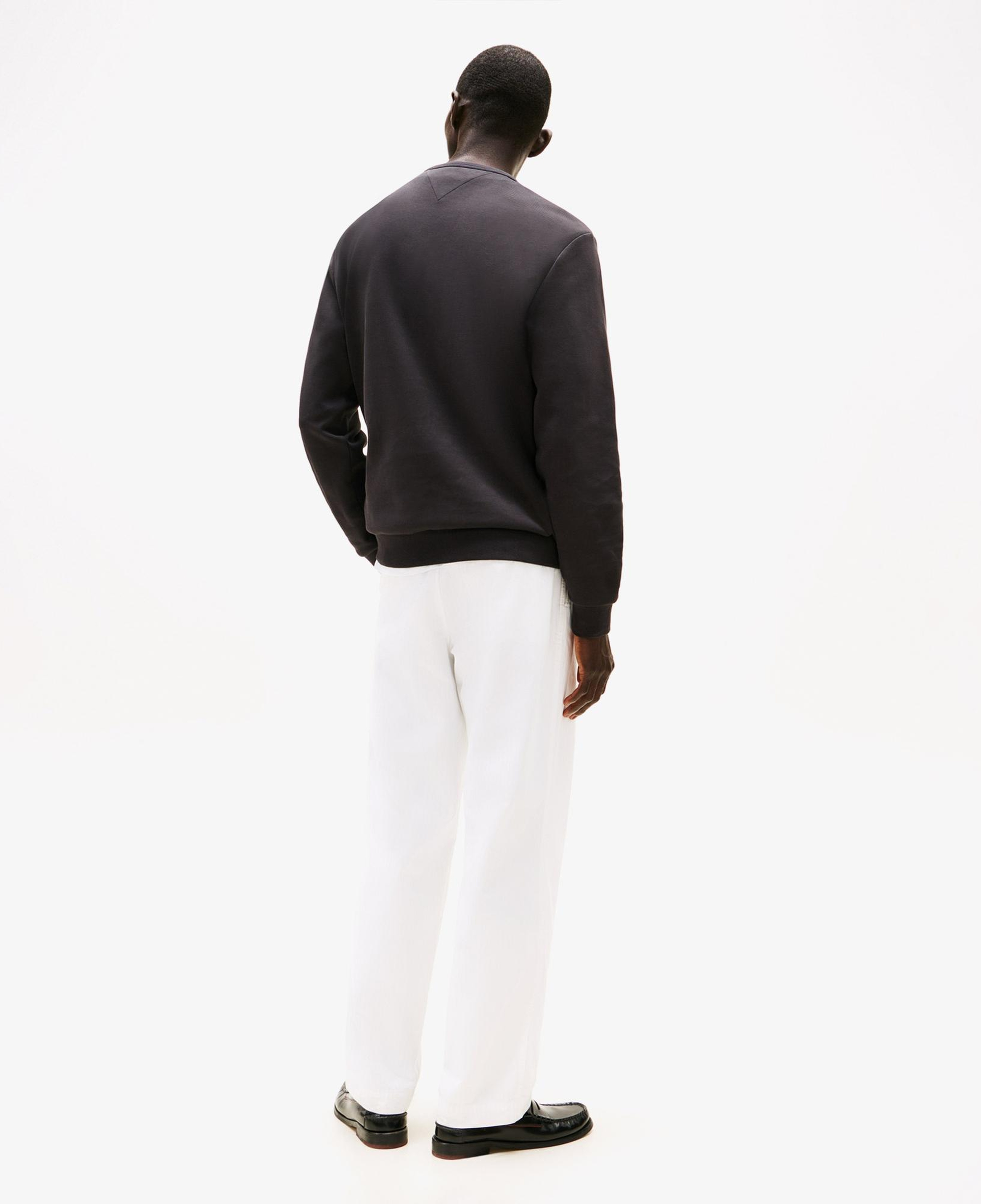 Tommy Hilfiger Essential Intechno Yuvarlak Yaka Erkek Siyah Sweatshirt