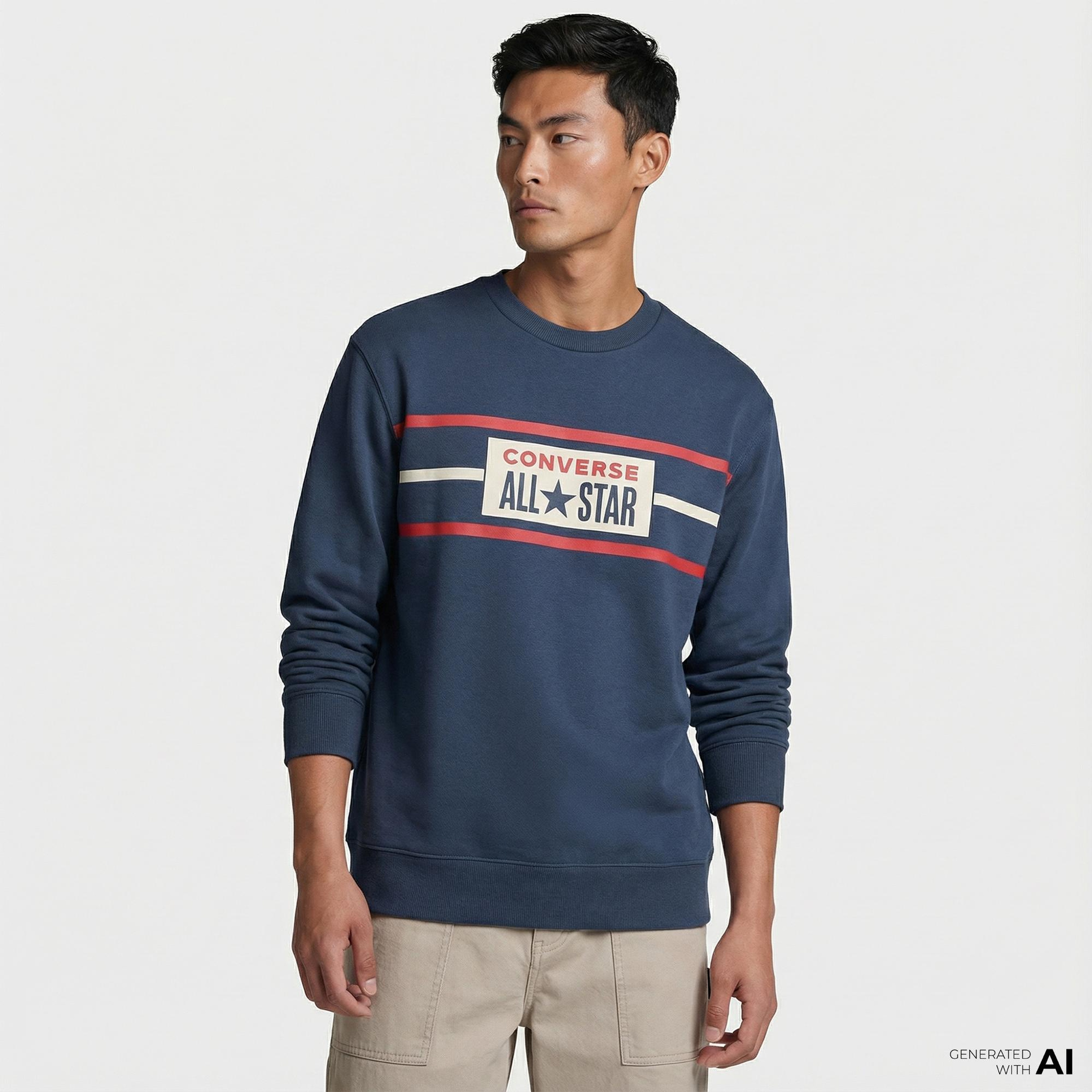 Converse Erkek Lacivert Sweatshirt