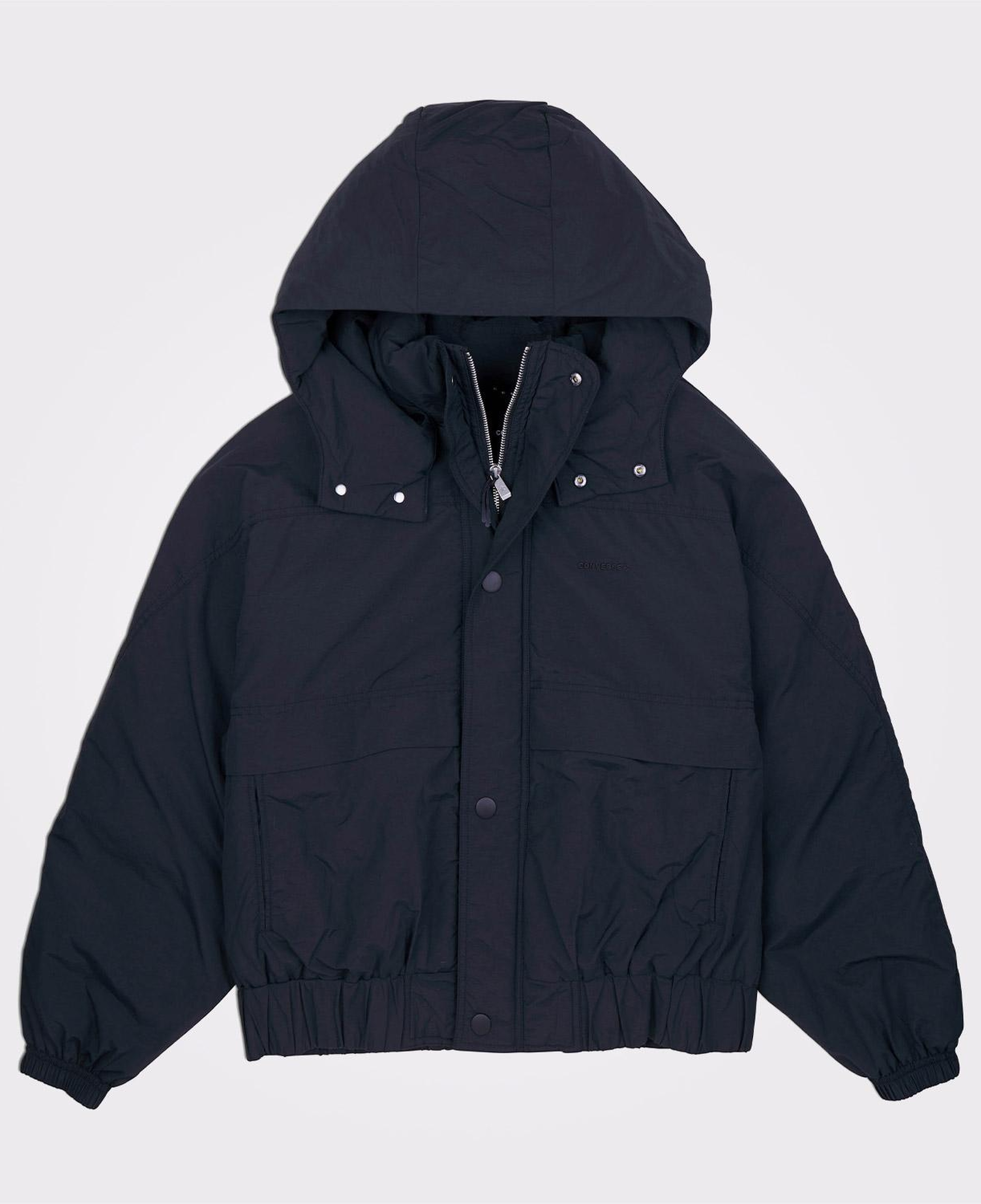 Converse Kadın Kapüşonlu Renk Bloklu Siyah Mont