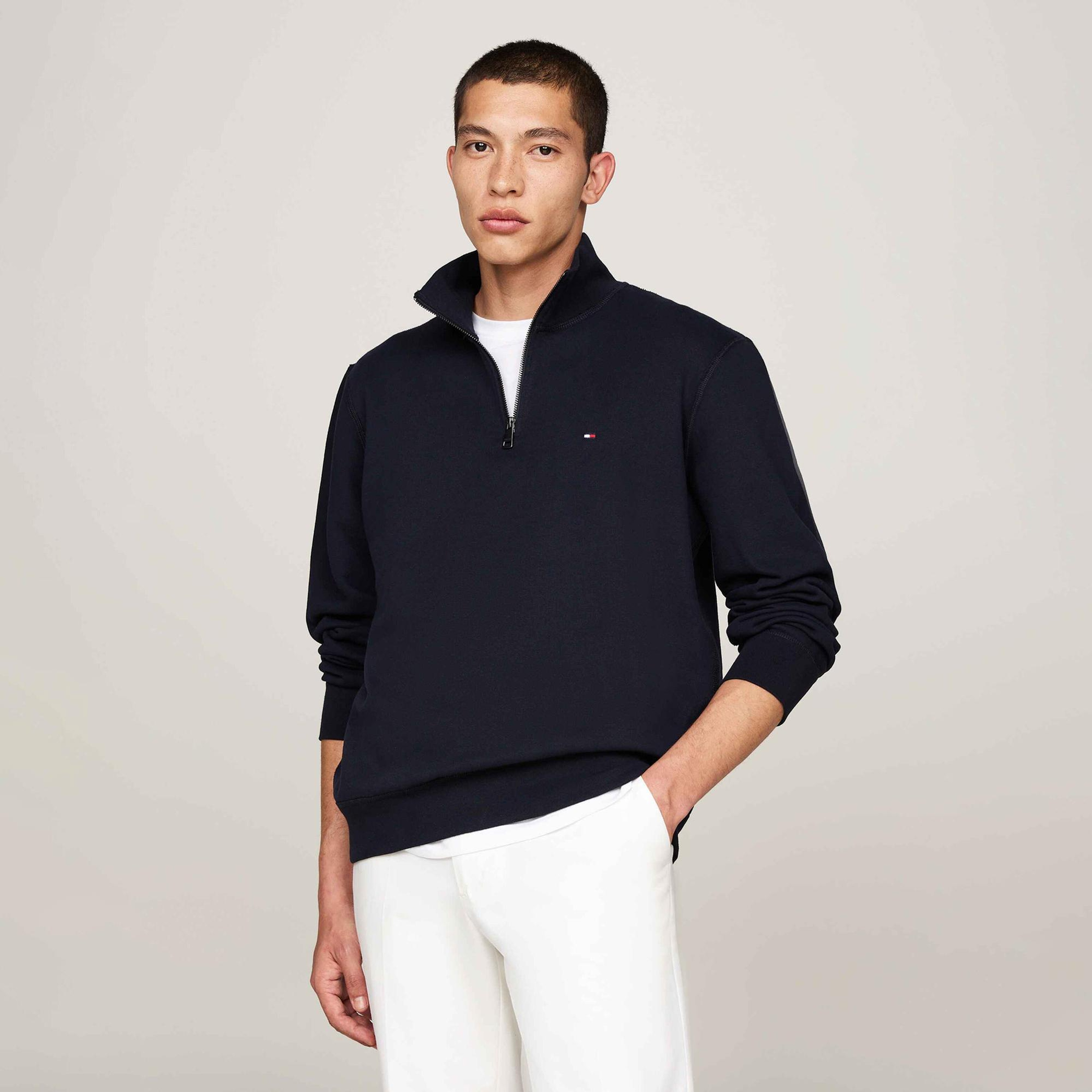 Tommy Hilfiger Erkek Lacivert Sweatshirt