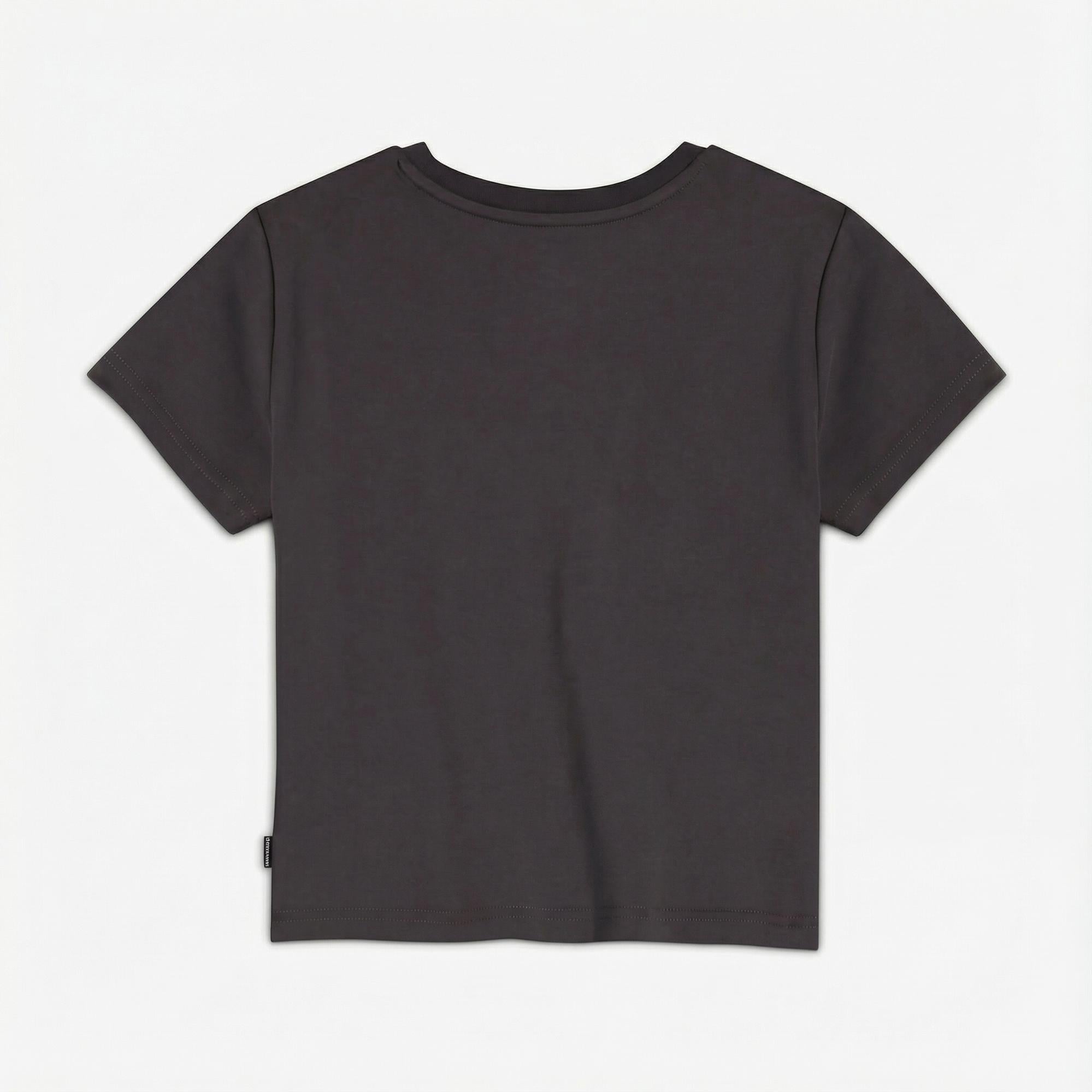 Converse Kadın Slim Fit Baskılı Gri T-Shirt