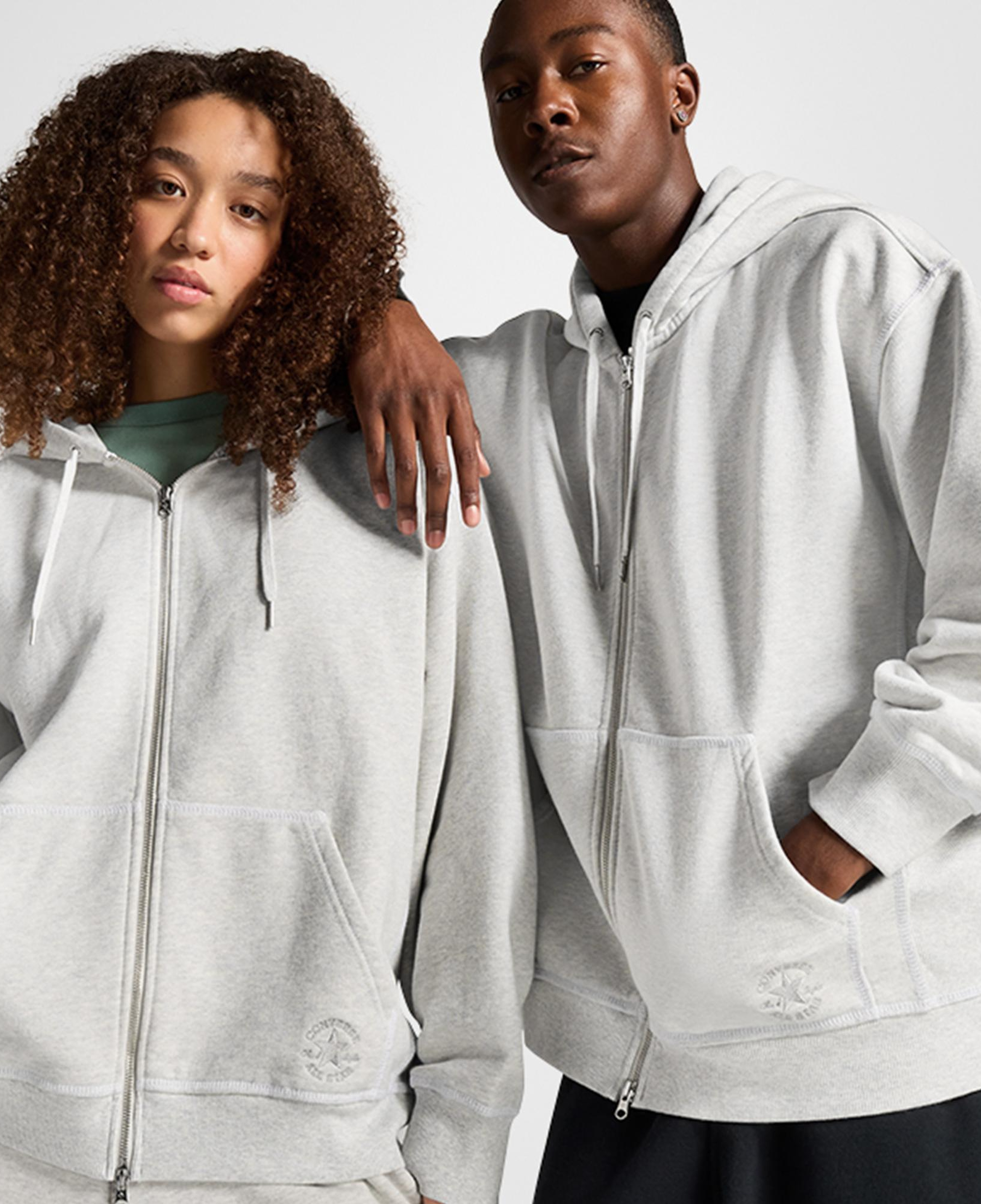 Converse Go-To Star Chevron Unisex Gri Eşofman Üstü