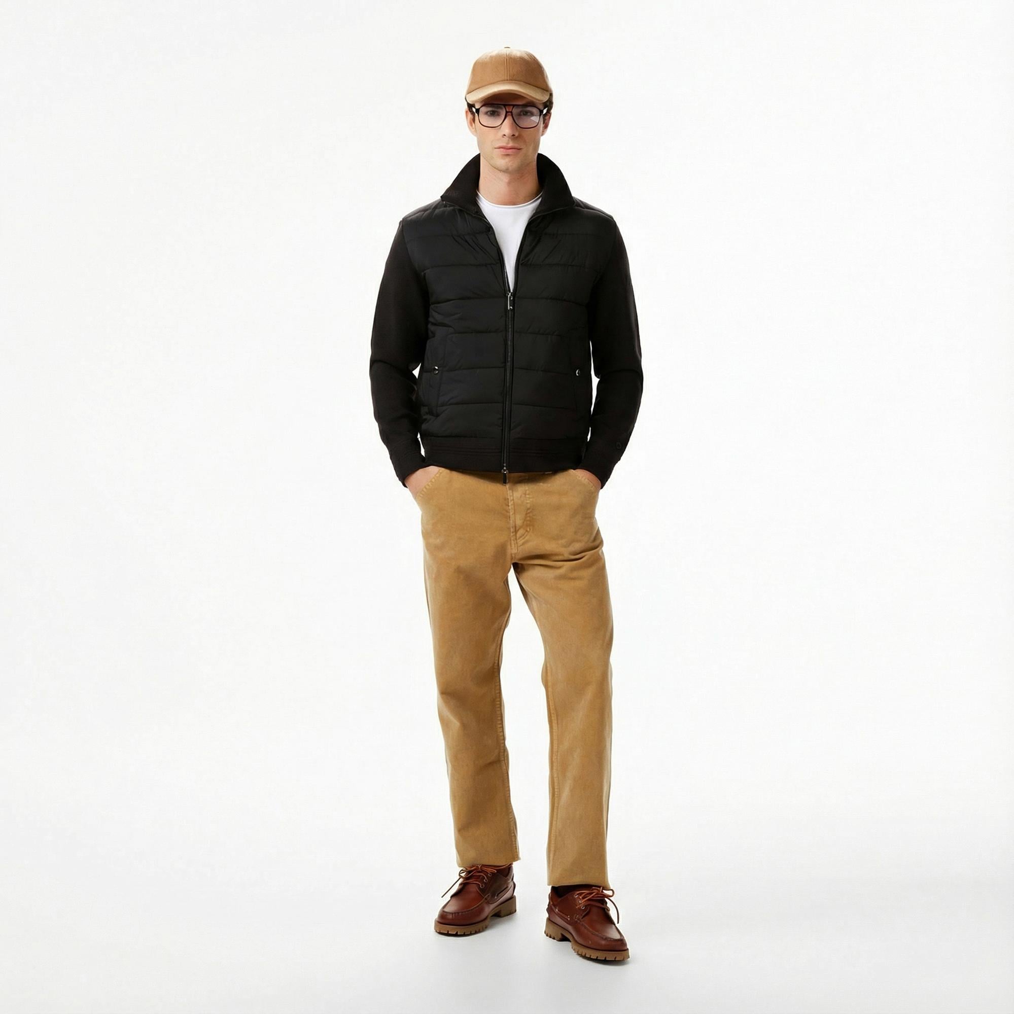 Tommy Hilfiger Mixed Media Erkek Siyah Ceket