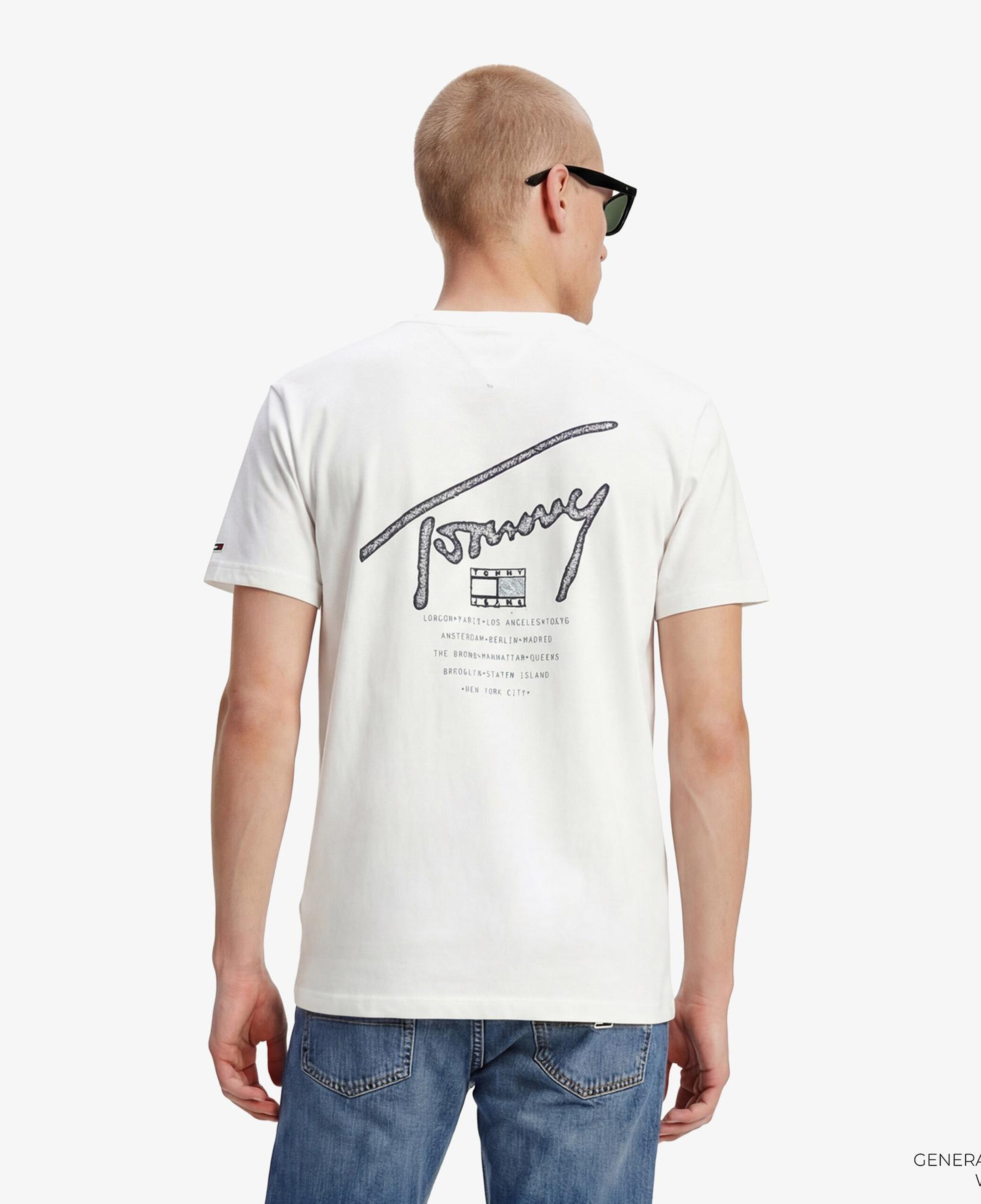 Tommy Hilfiger Signature Erkek Beyaz T-Shirt