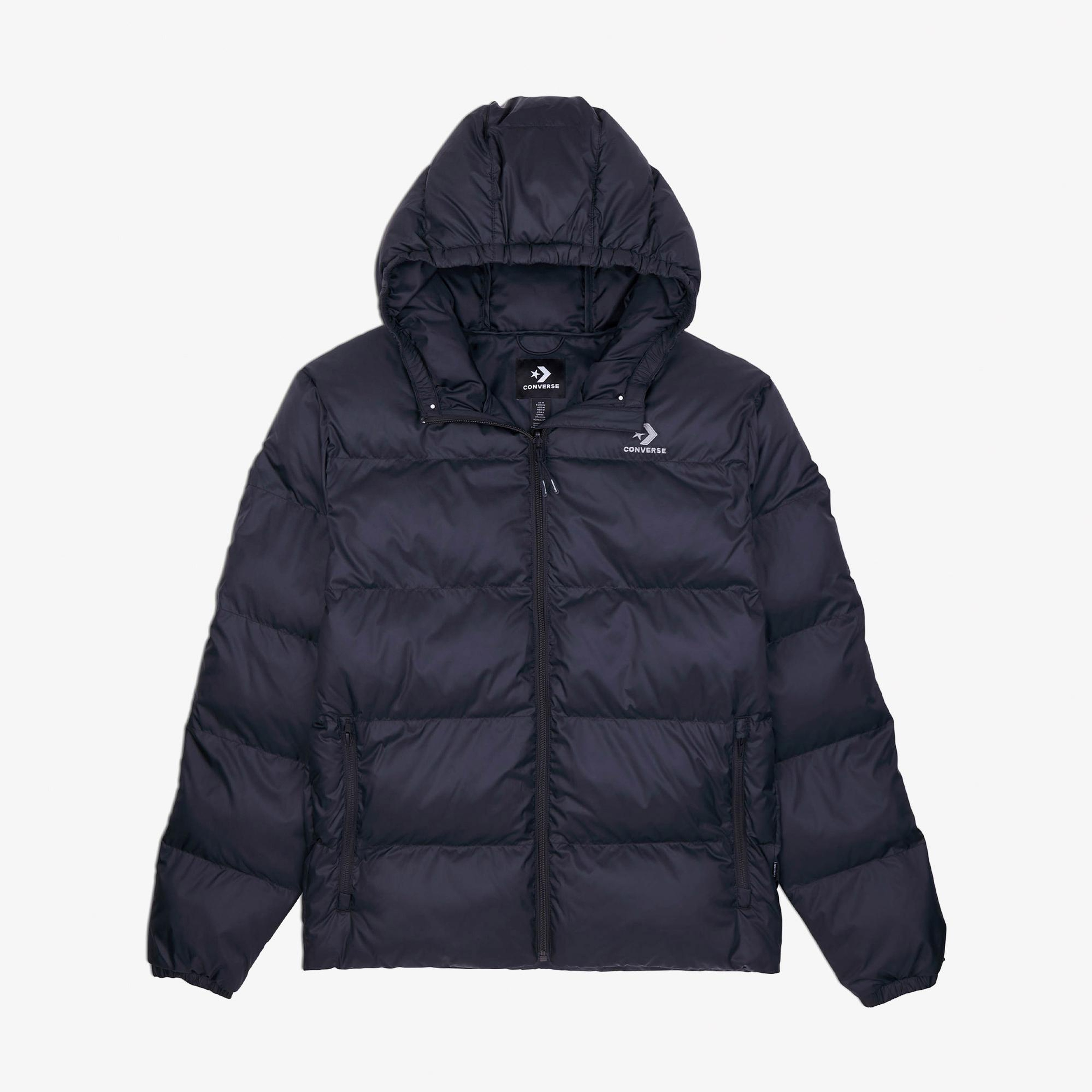 Converse Erkek Kapüşonlu Lacivert Şişme Mont