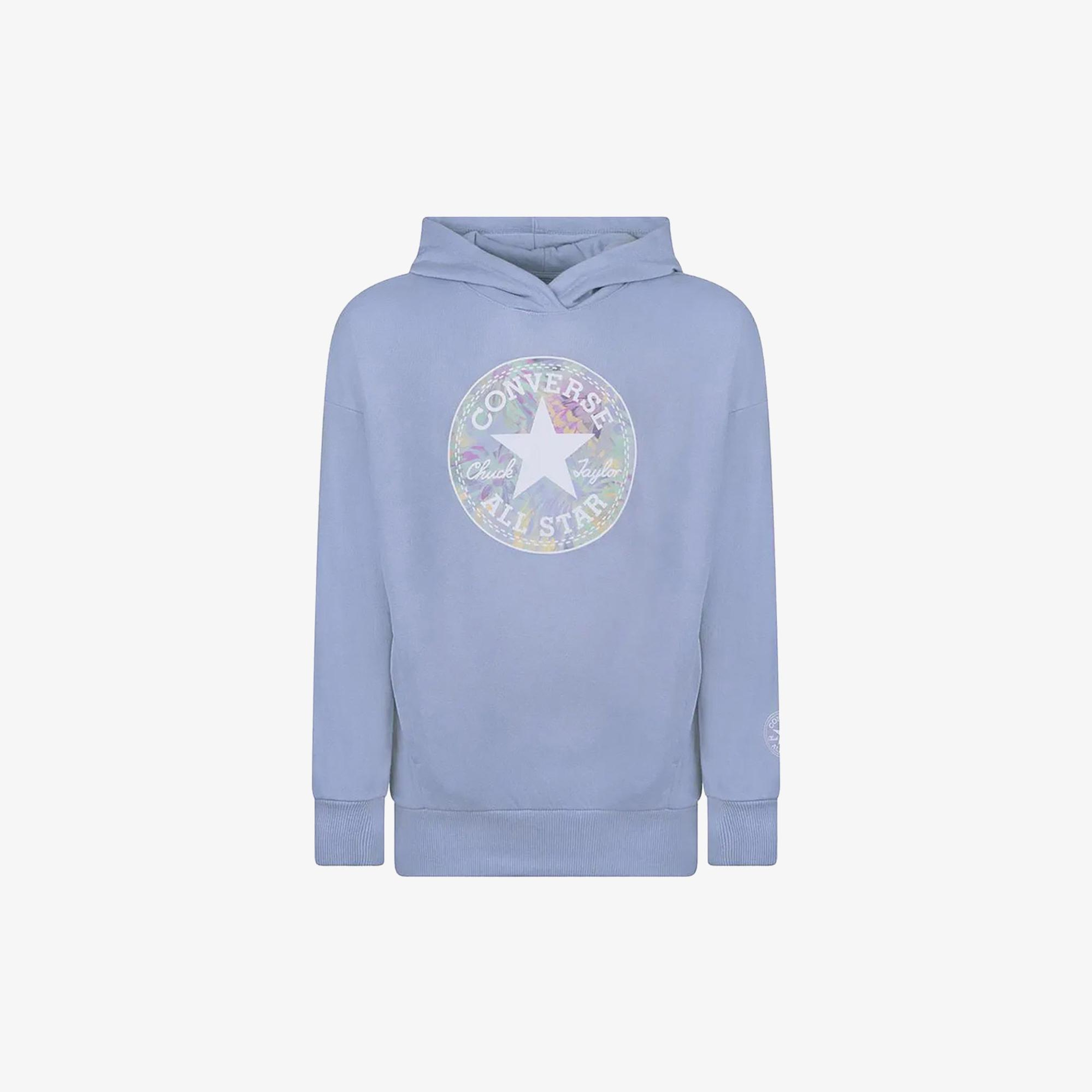 Converse Oversized Chuck Patch Çocuk Mavi Hoodie