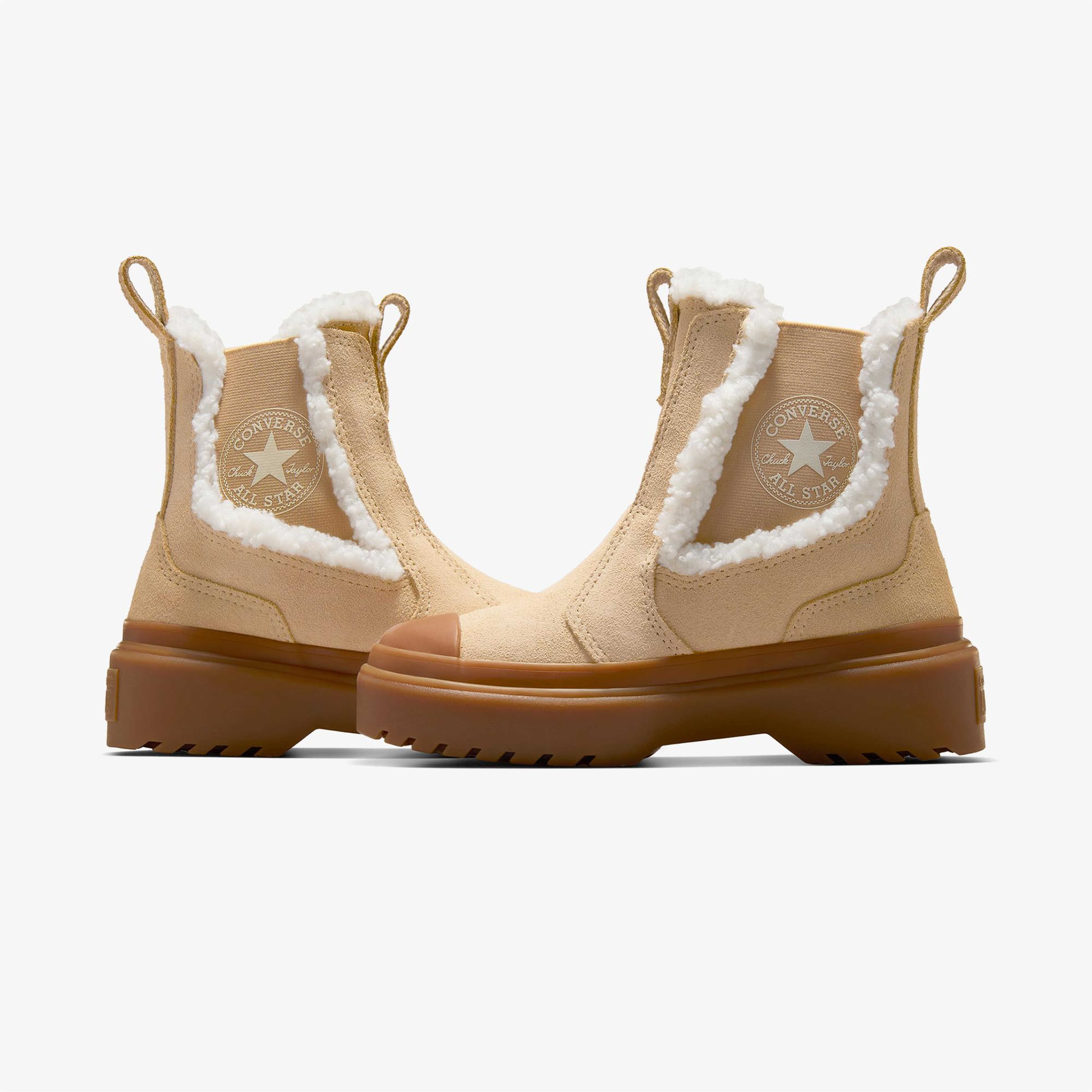 Converse Chuck Taylor All Star Chelsea Lugged Çocuk Kahverengi Süet Platform Bot