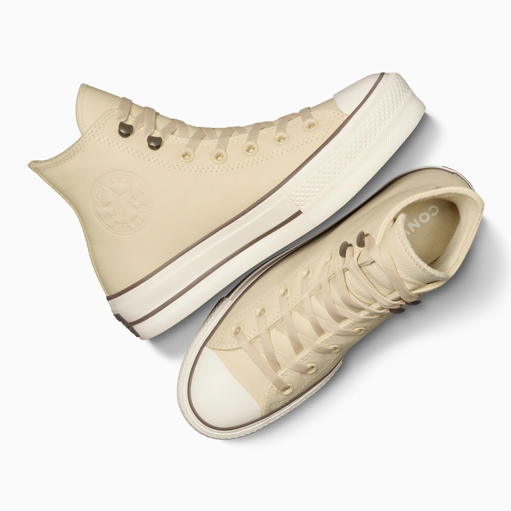 Converse Chuck Taylor All Star Lift Unisex Krem Deri Bot