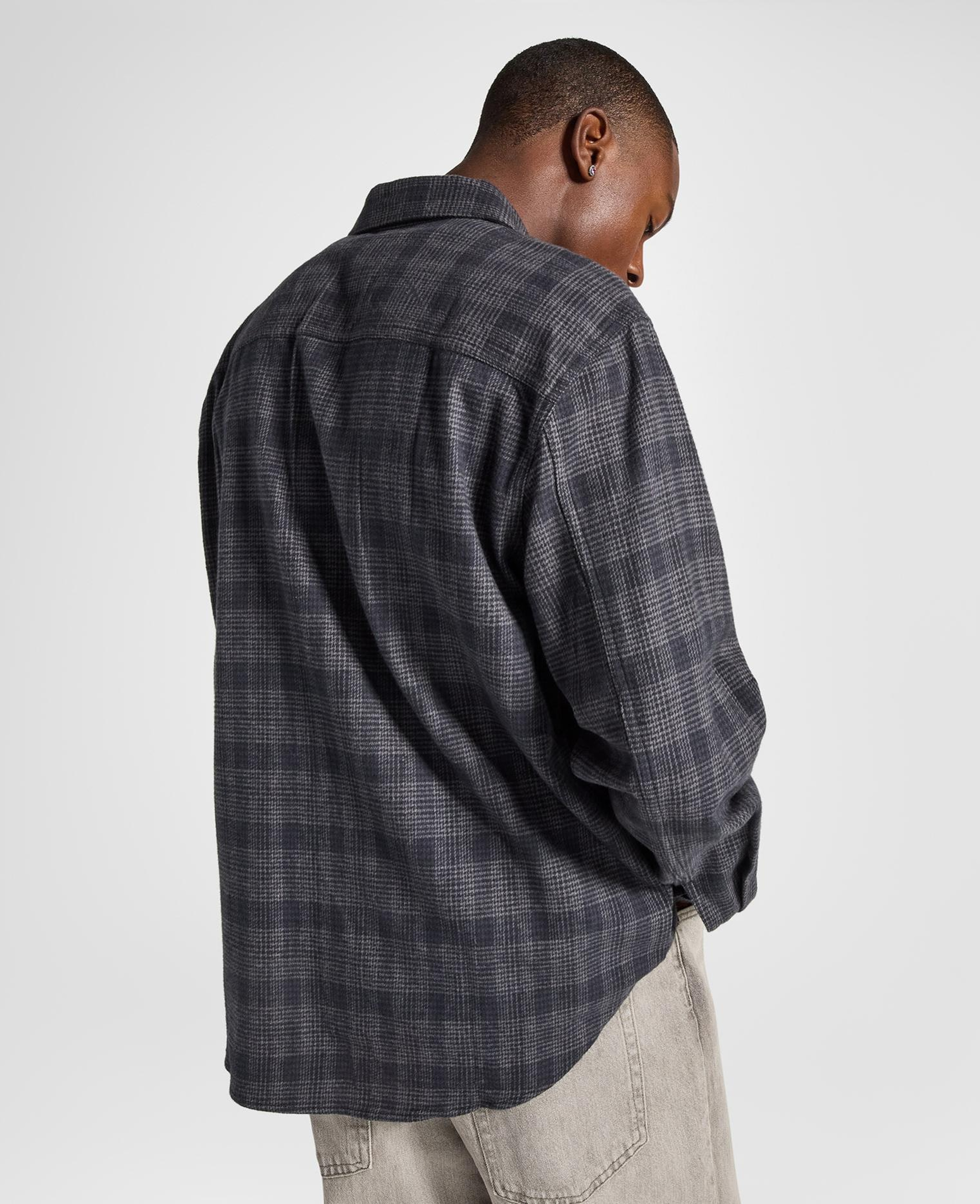 Converse Erkek Ekose Gri Gömlek