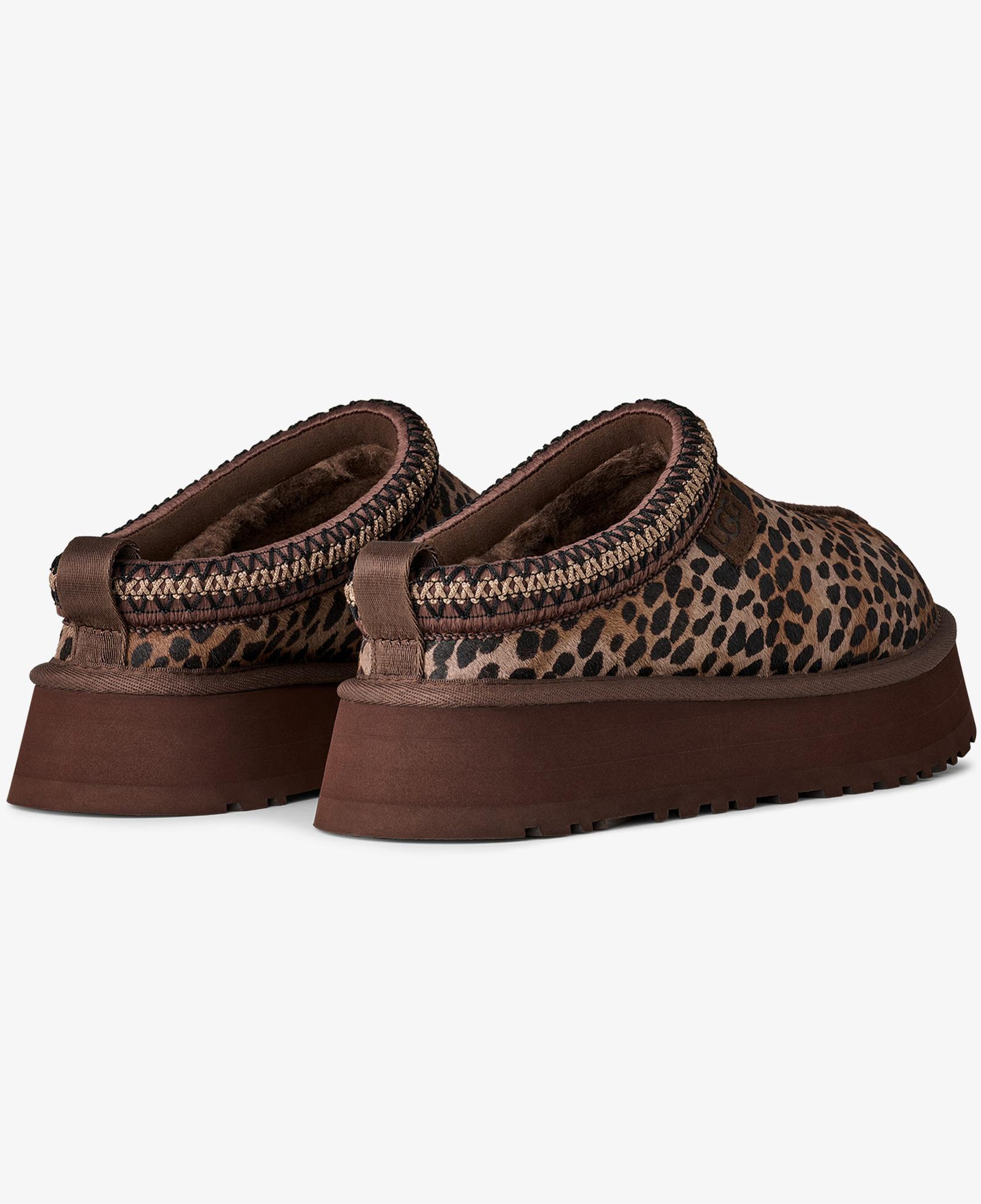 UGG Tazz Caspian Leopar Desenli Kadın Kahverengi Terlik