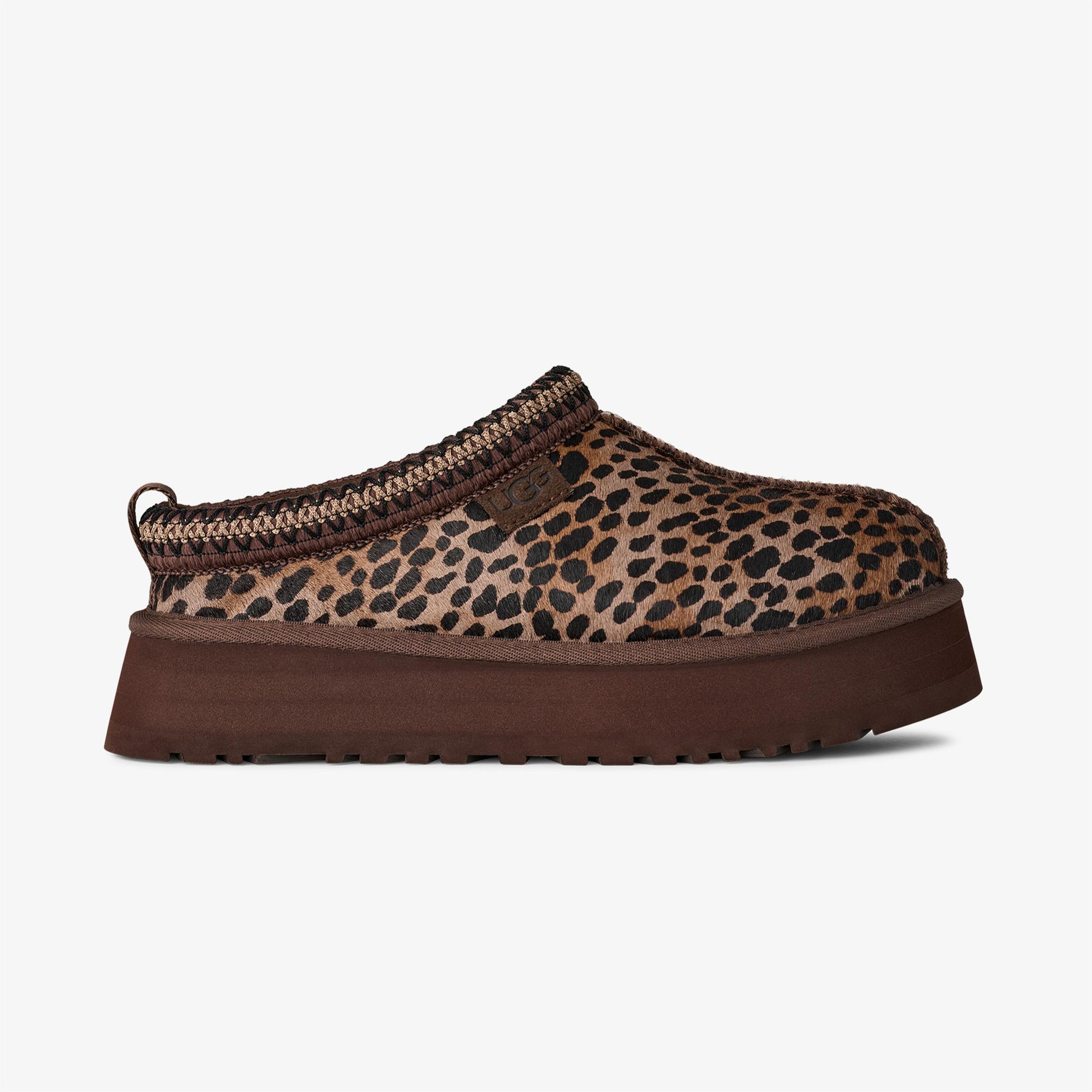 UGG Tazz Caspian Leopar Desenli Kadın Kahverengi Terlik
