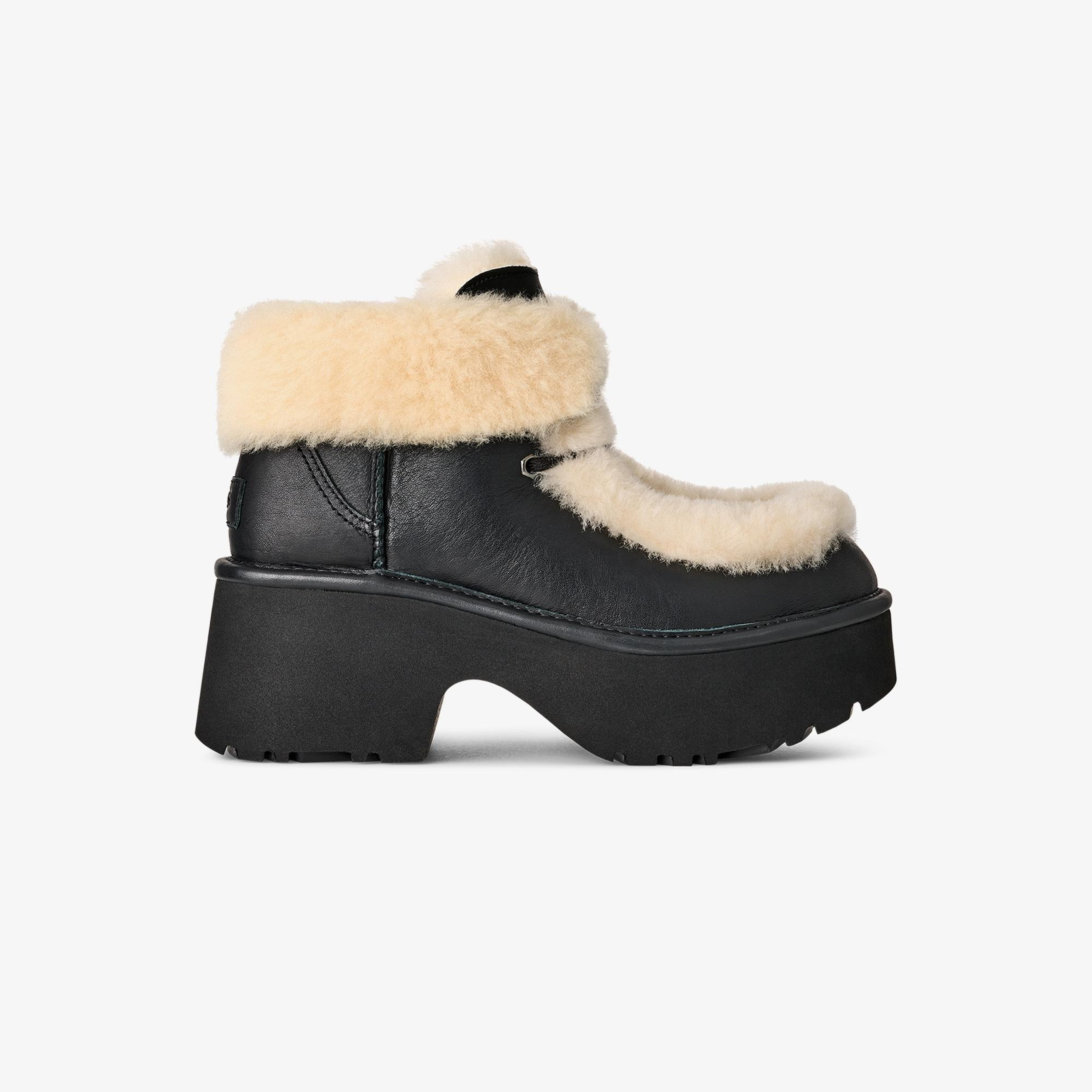 UGG Esmee Leather Lace Up Kadın Siyah Bot