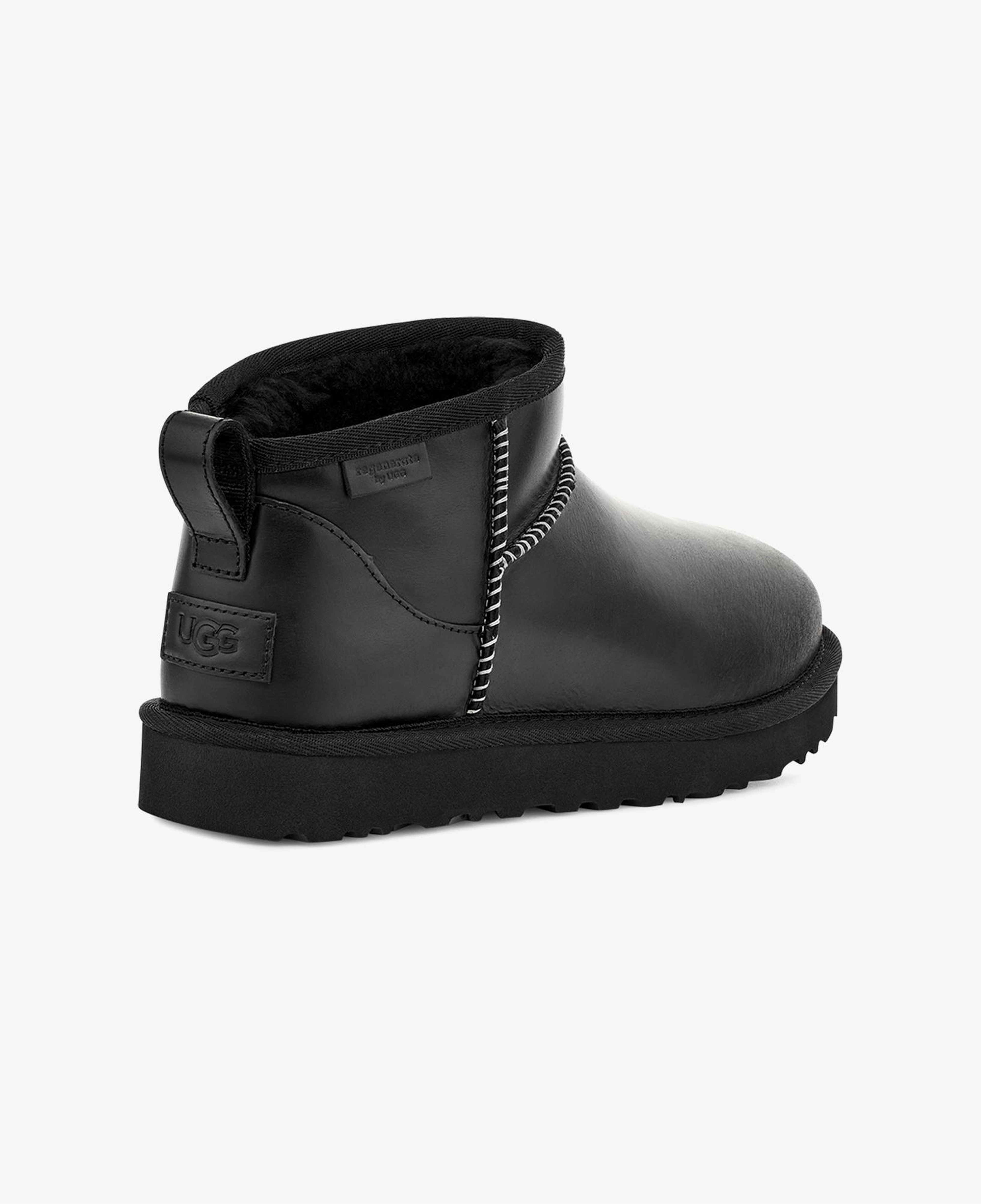 UGG Classic Ultra Mini Leather Regen Kadın Siyah Bot