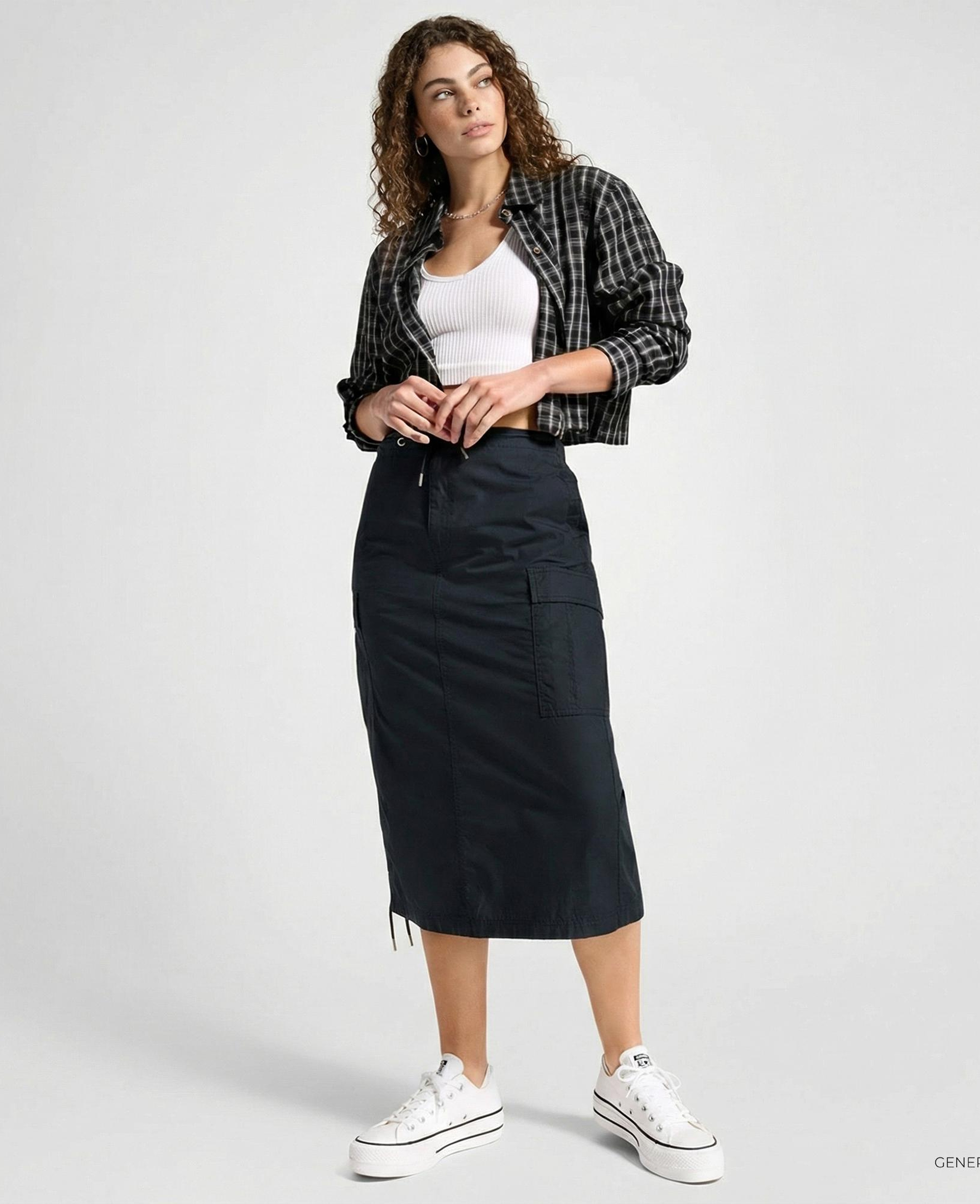 Converse Cargo Kadın Siyah Etek