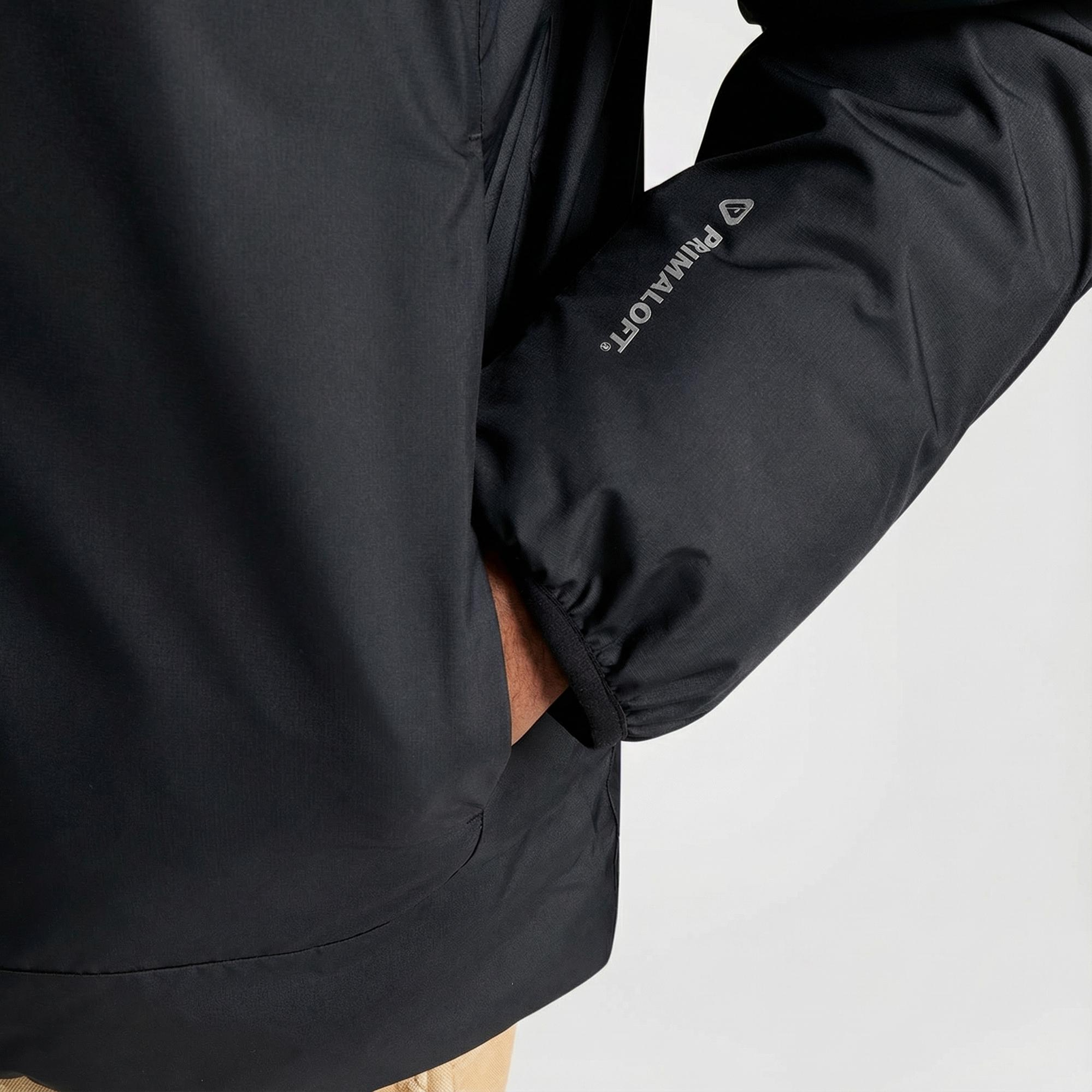 Converse Erkek Kapüşonlu Renk Bloklu Siyah Mont