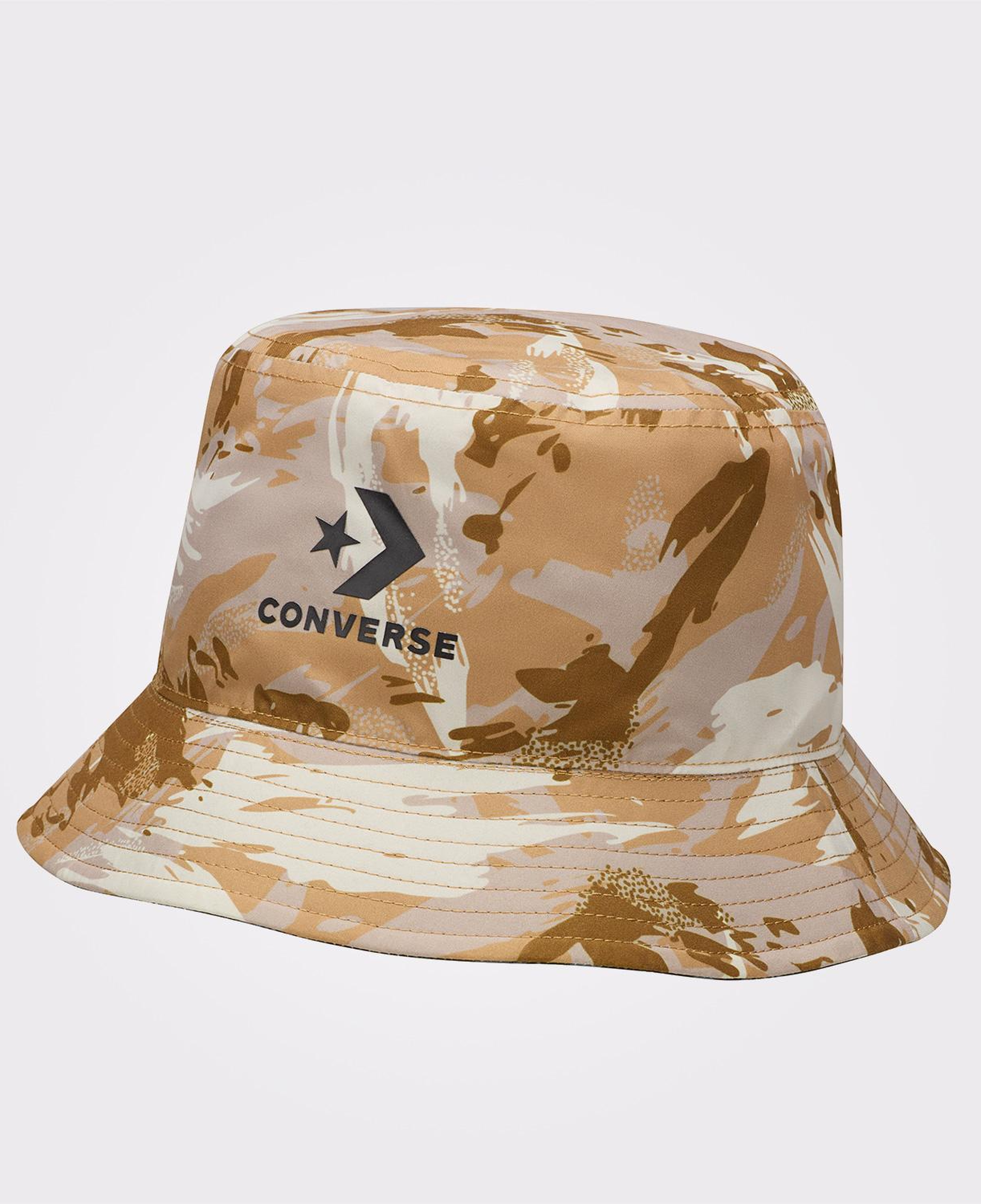 Converse Desenli Unisex Kahverengi Çift Taraflı Şapka