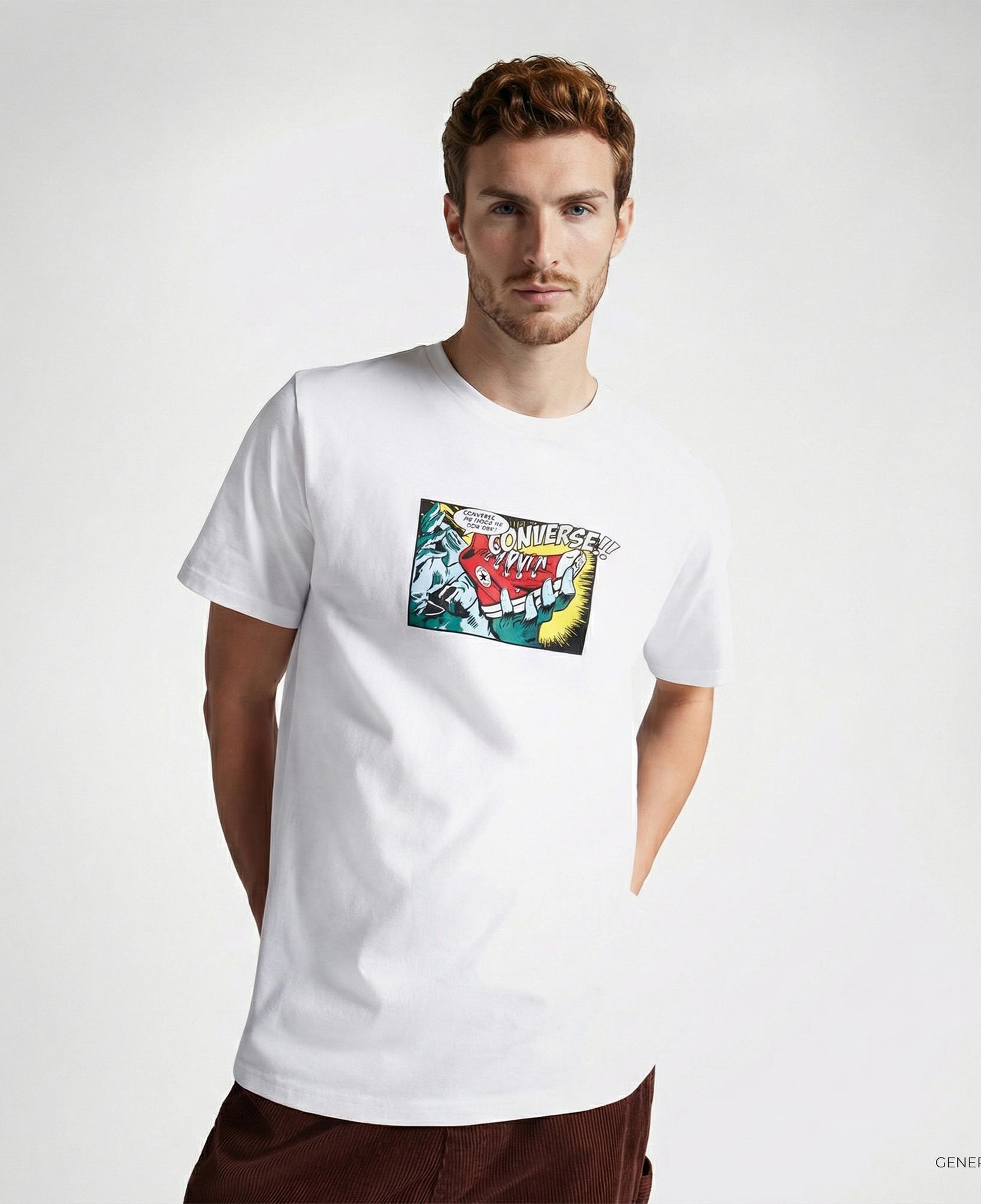 Converse Comic Erkek Beyaz T-Shirt