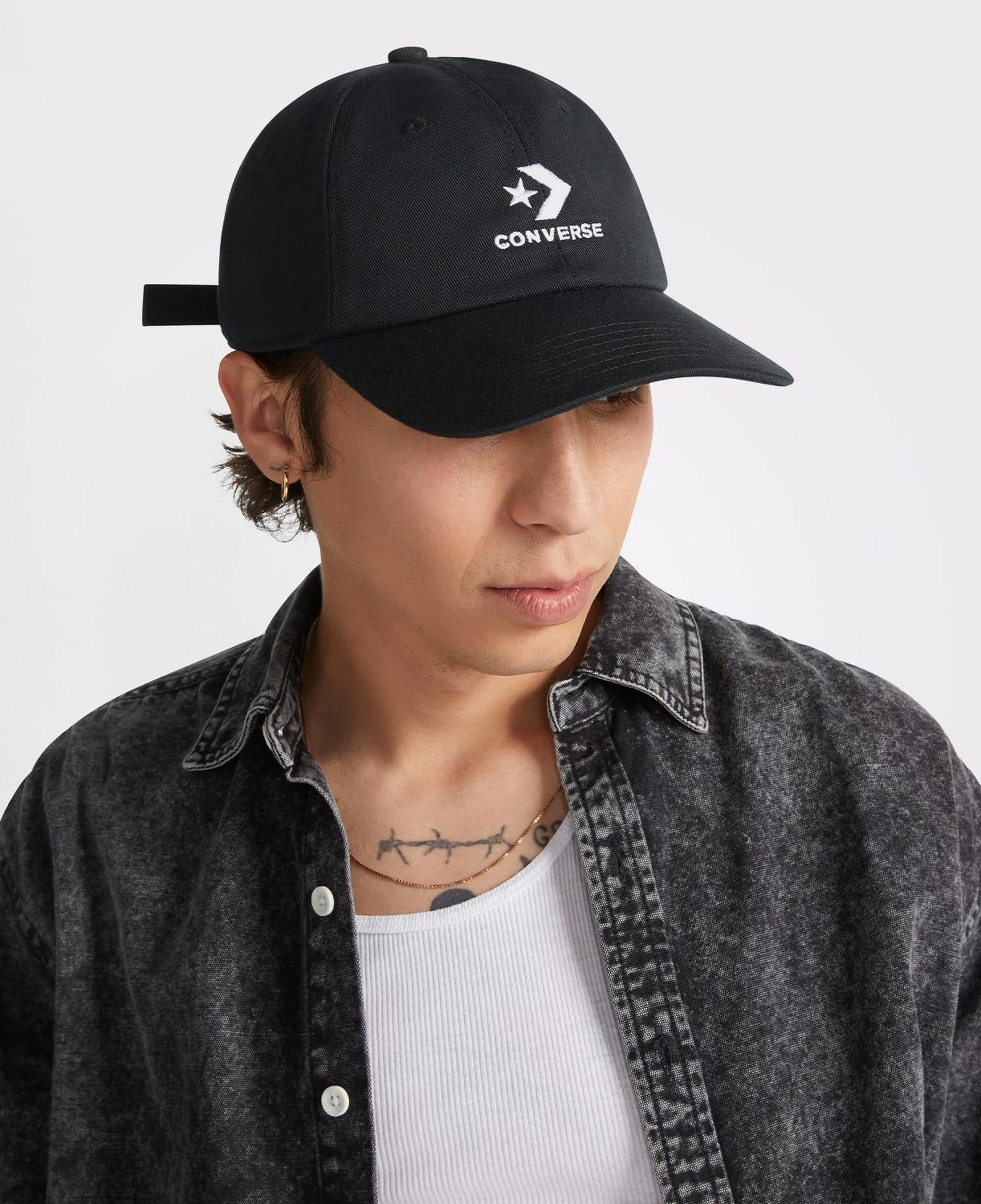 Converse Logo Lock-Up Unisex Siyah Şapka