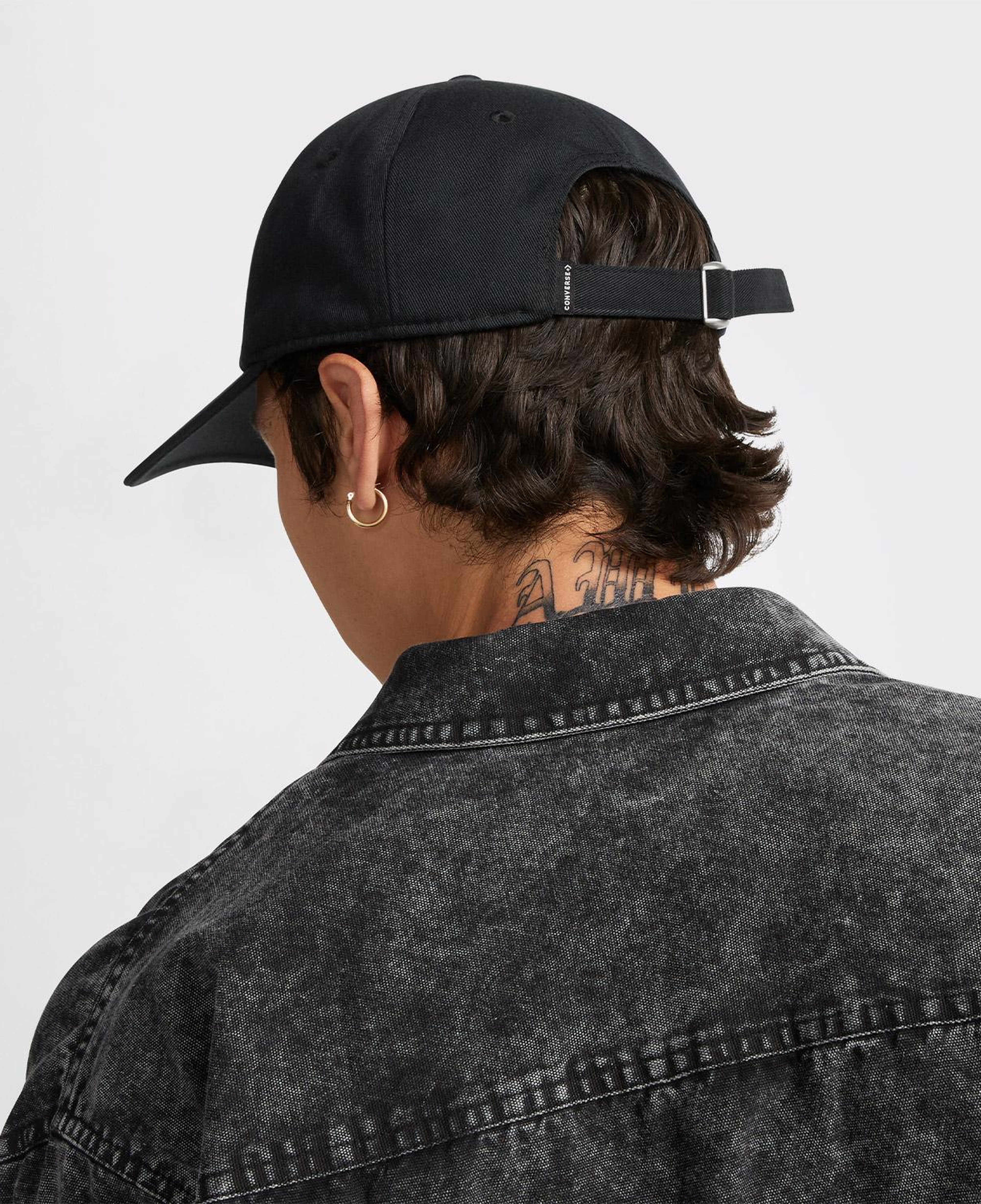 Converse Logo Lock-Up Unisex Siyah Şapka