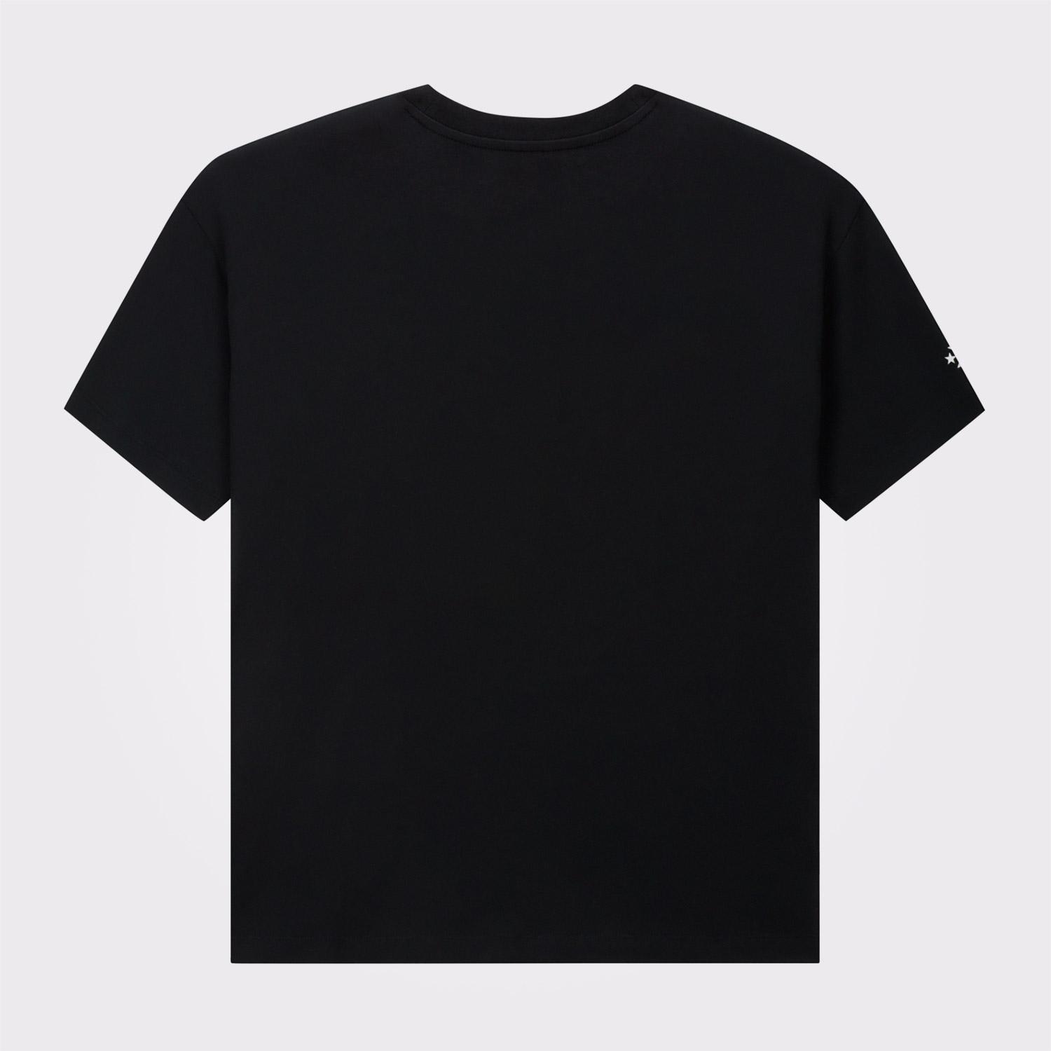 Converse Kadın Baskılı Siyah T-Shirt