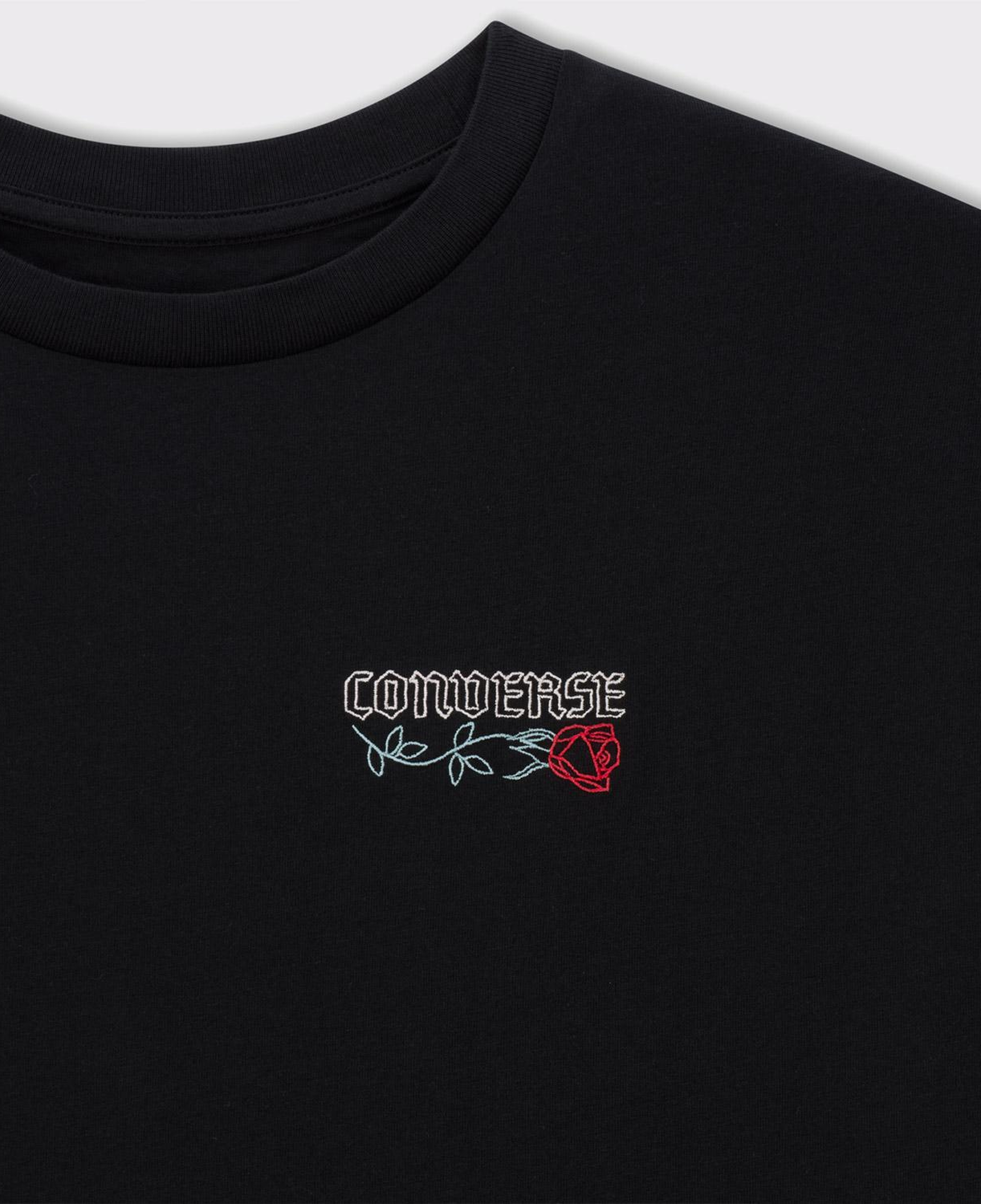 Converse Kadın Baskılı Siyah T-Shirt