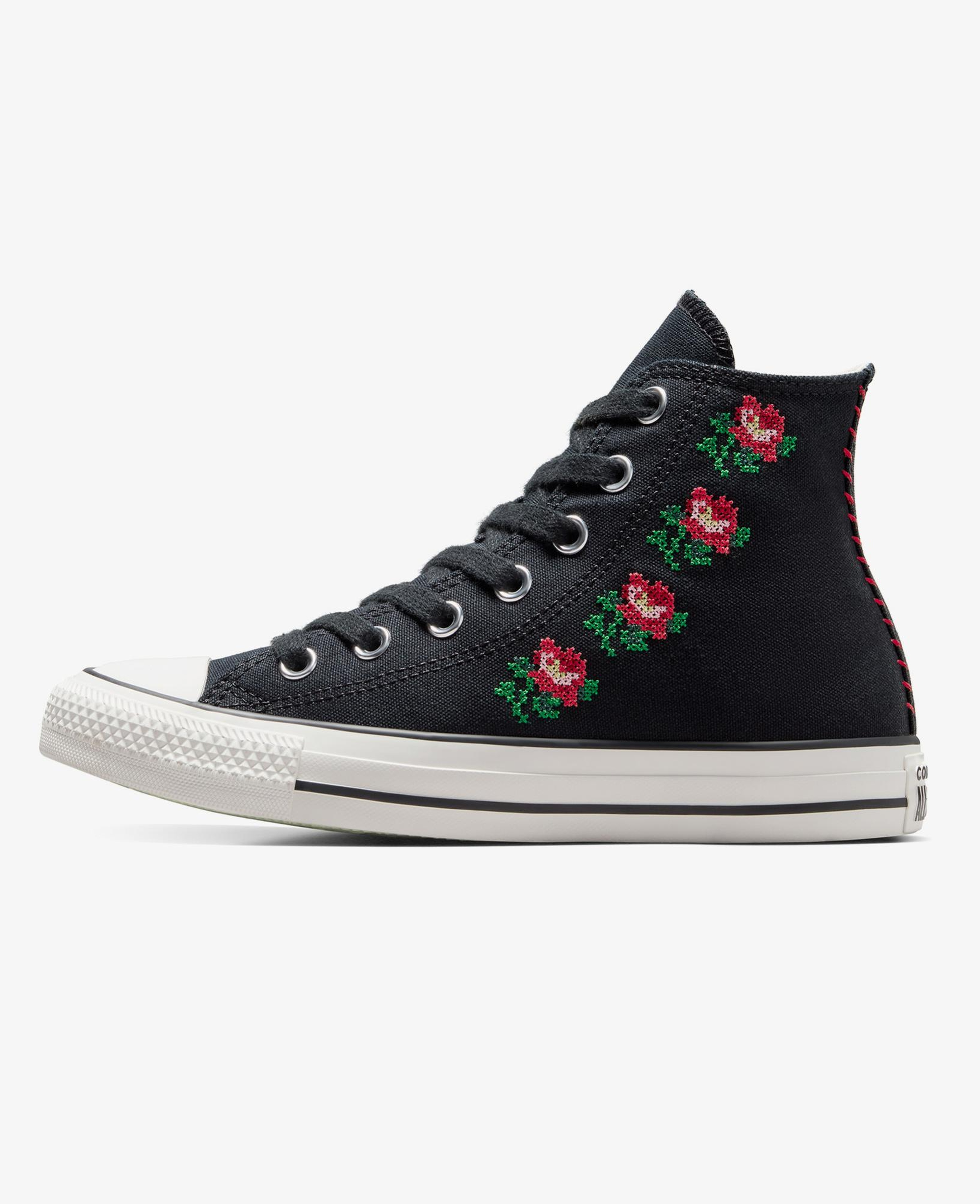 Converse Chuck Taylor All Star Rose Cross Stitch Unisex Siyah Sneaker