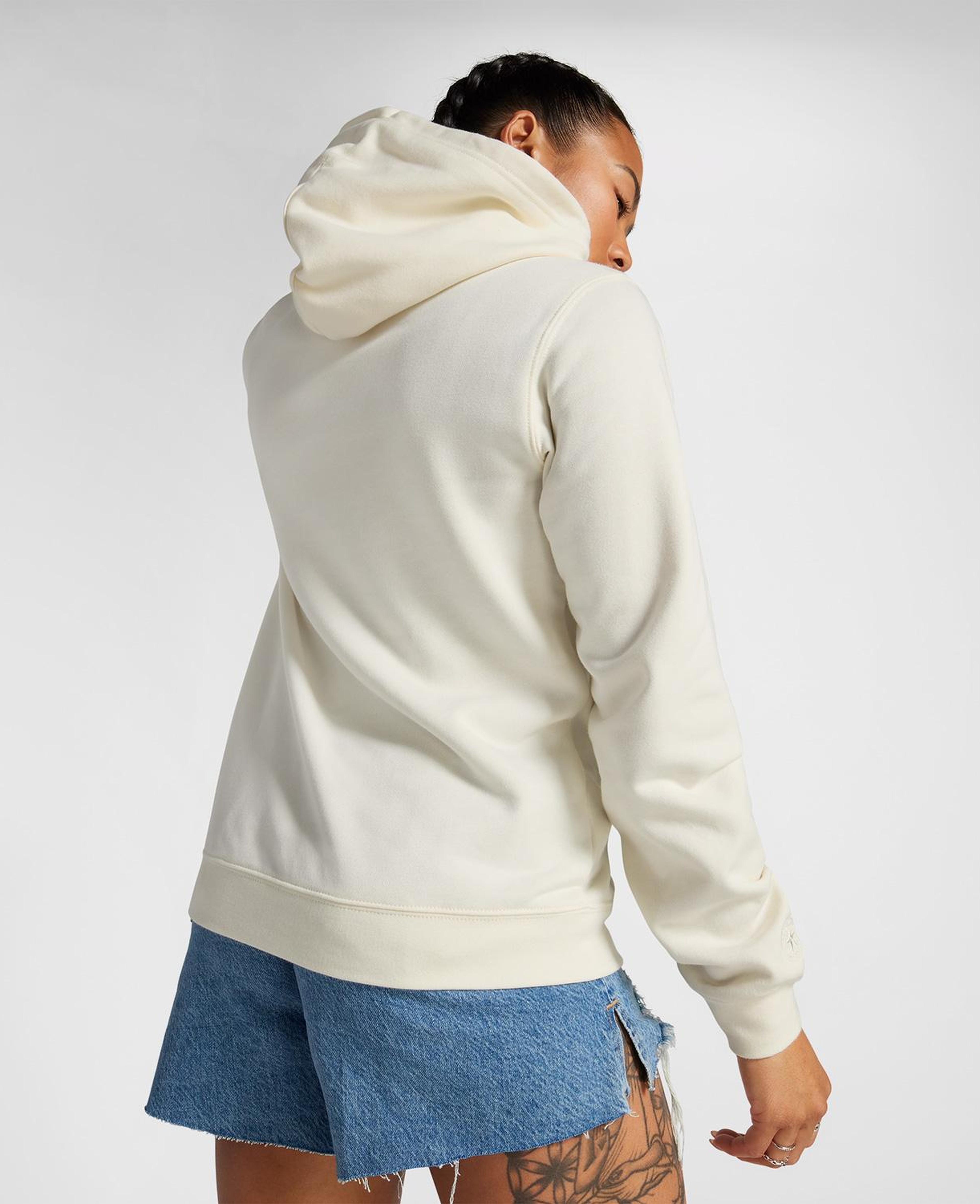 Converse Y2K Heart Pullover Kadın Krem Hoodie