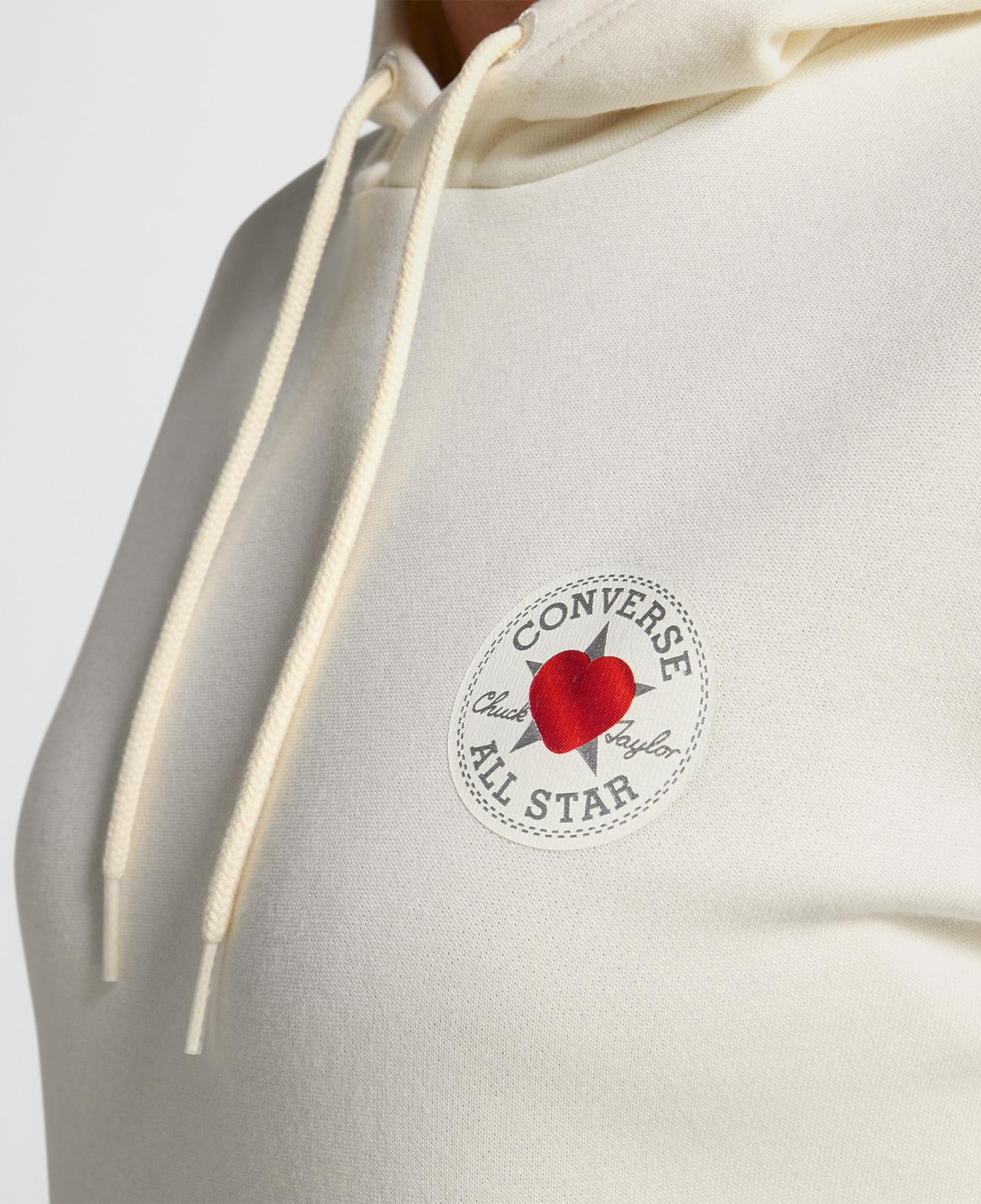 Converse Y2K Heart Pullover Kadın Krem Hoodie