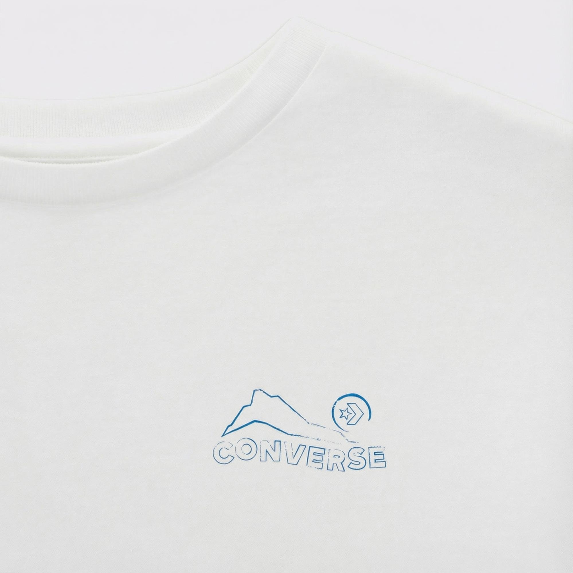 Converse Erkek Baskılı Beyaz T-Shirt