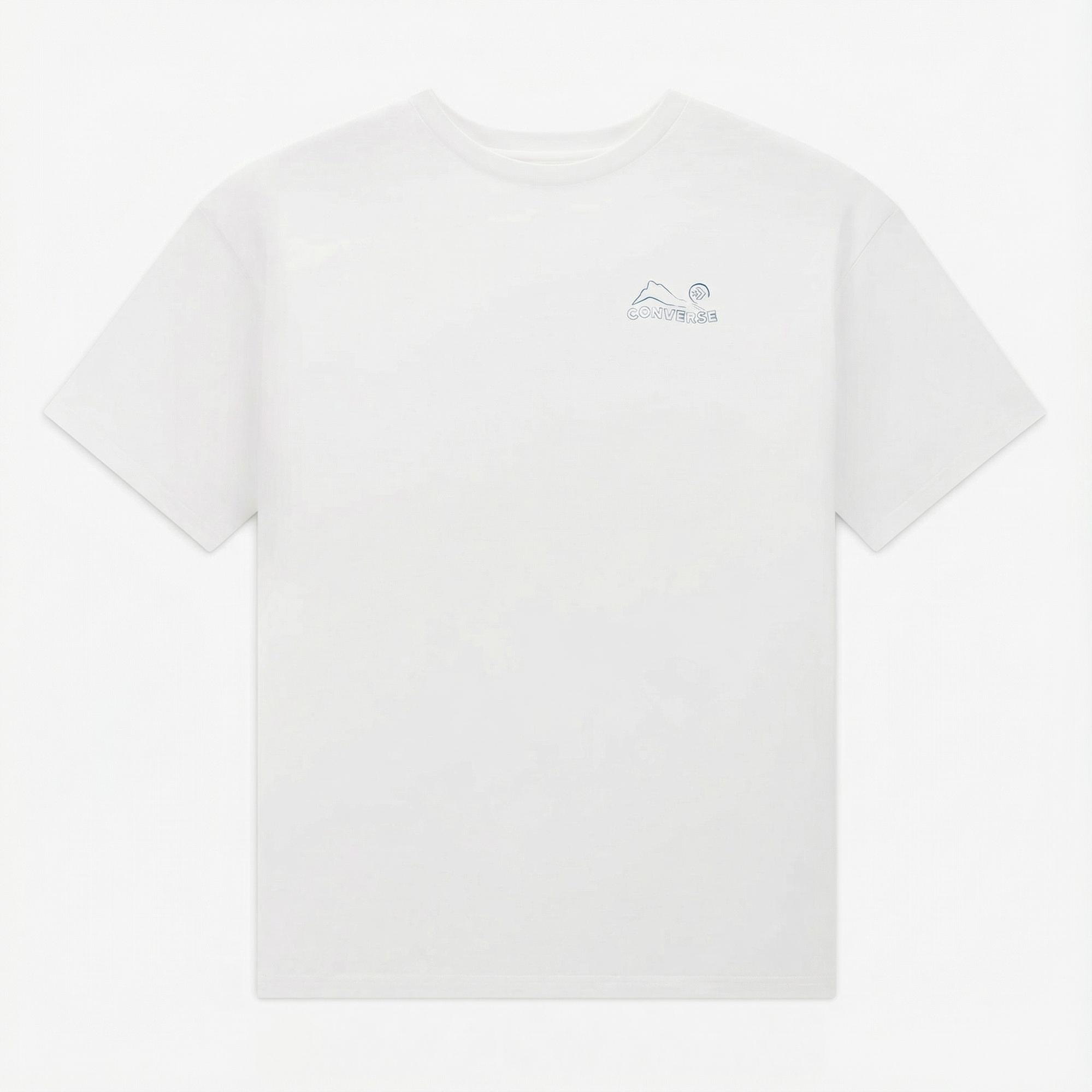 Converse Erkek Baskılı Beyaz T-Shirt