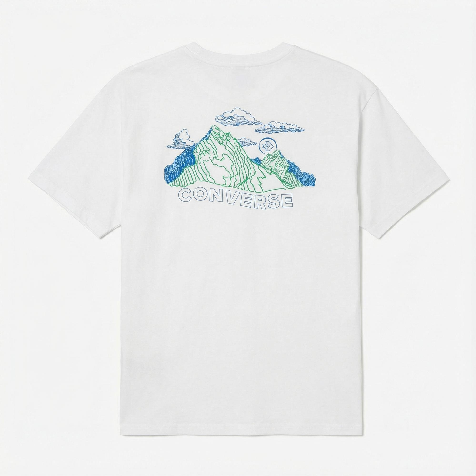 Converse Erkek Baskılı Beyaz T-Shirt