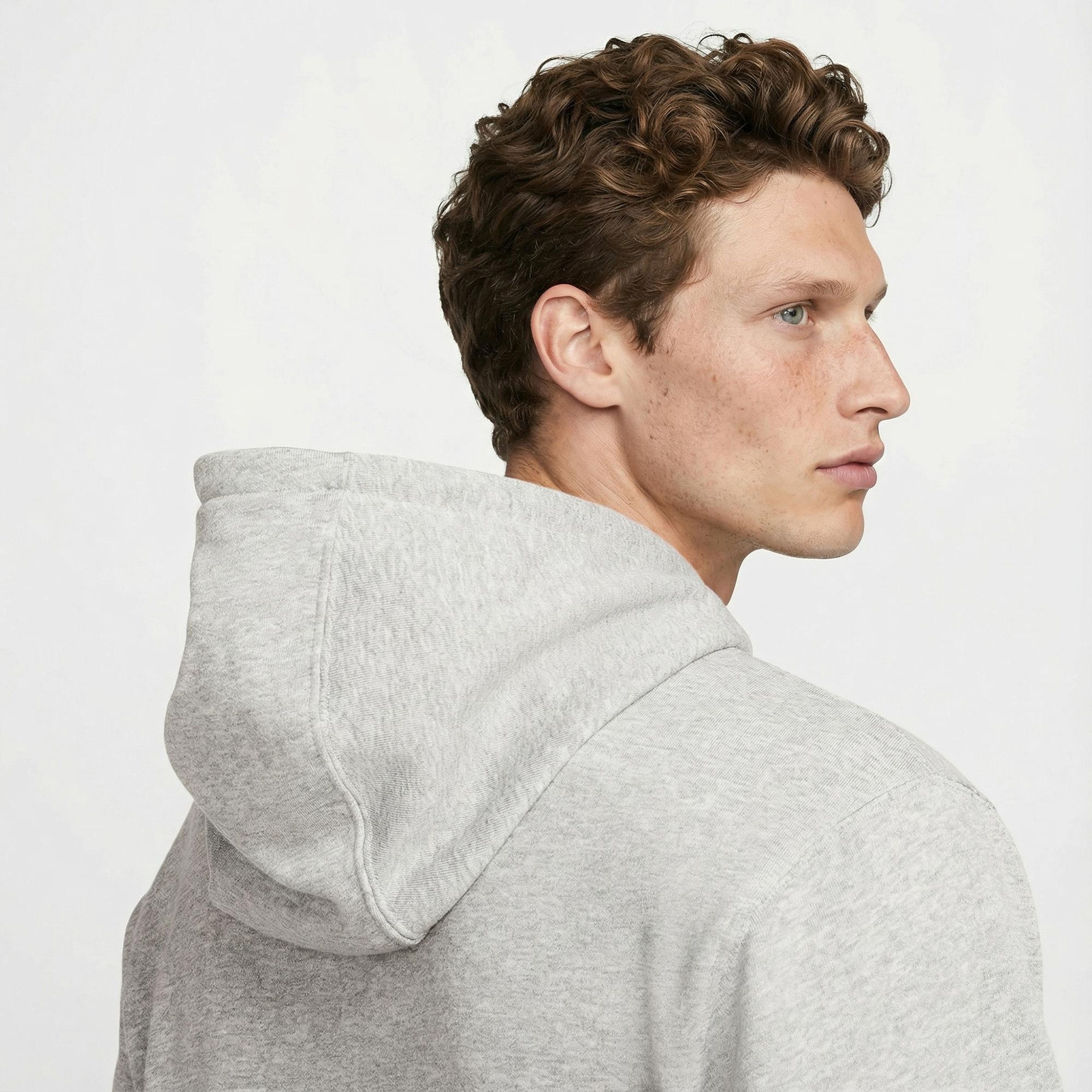 Nike Club Erkek Gri Hoodie