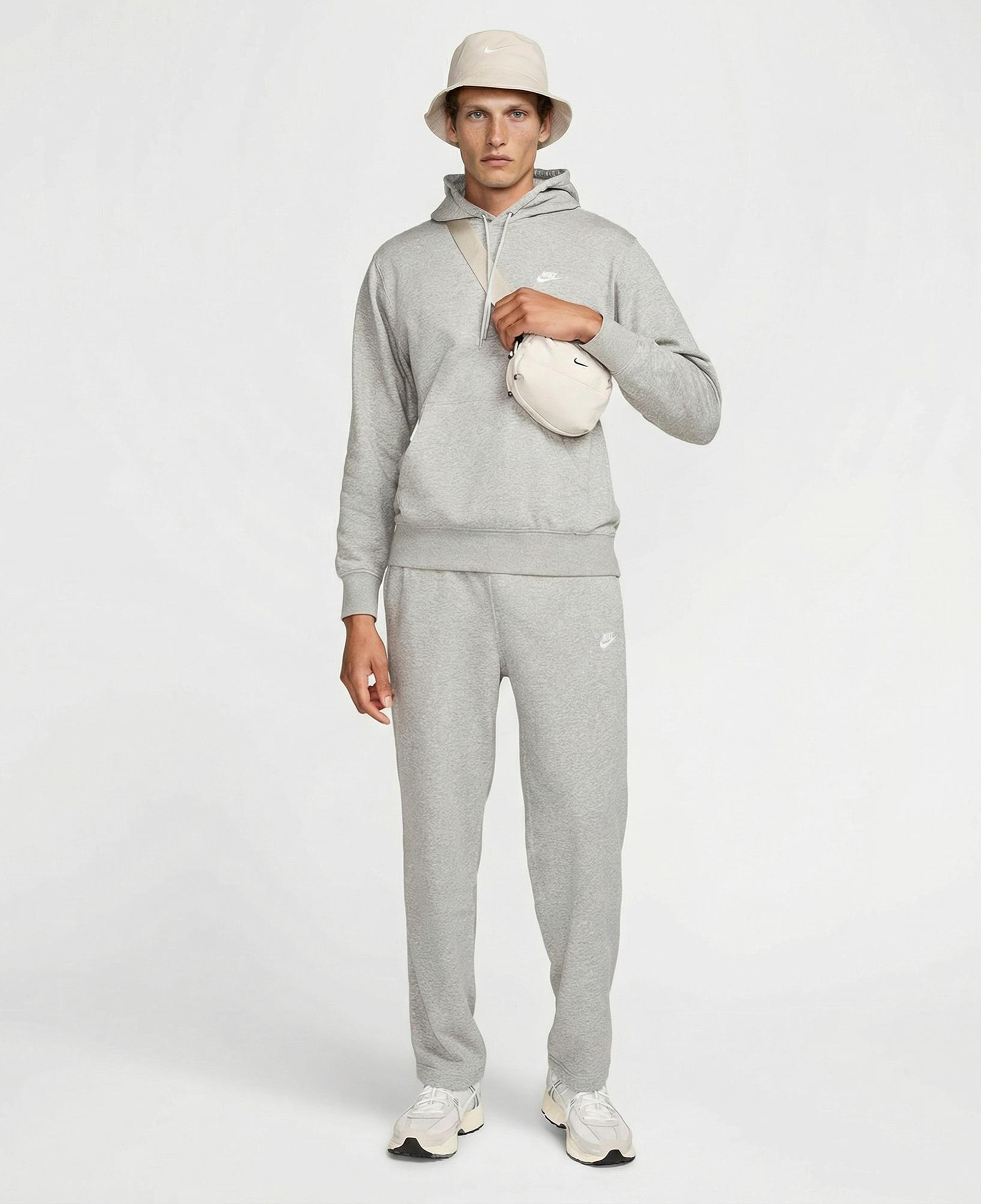 Nike Club Erkek Gri Hoodie