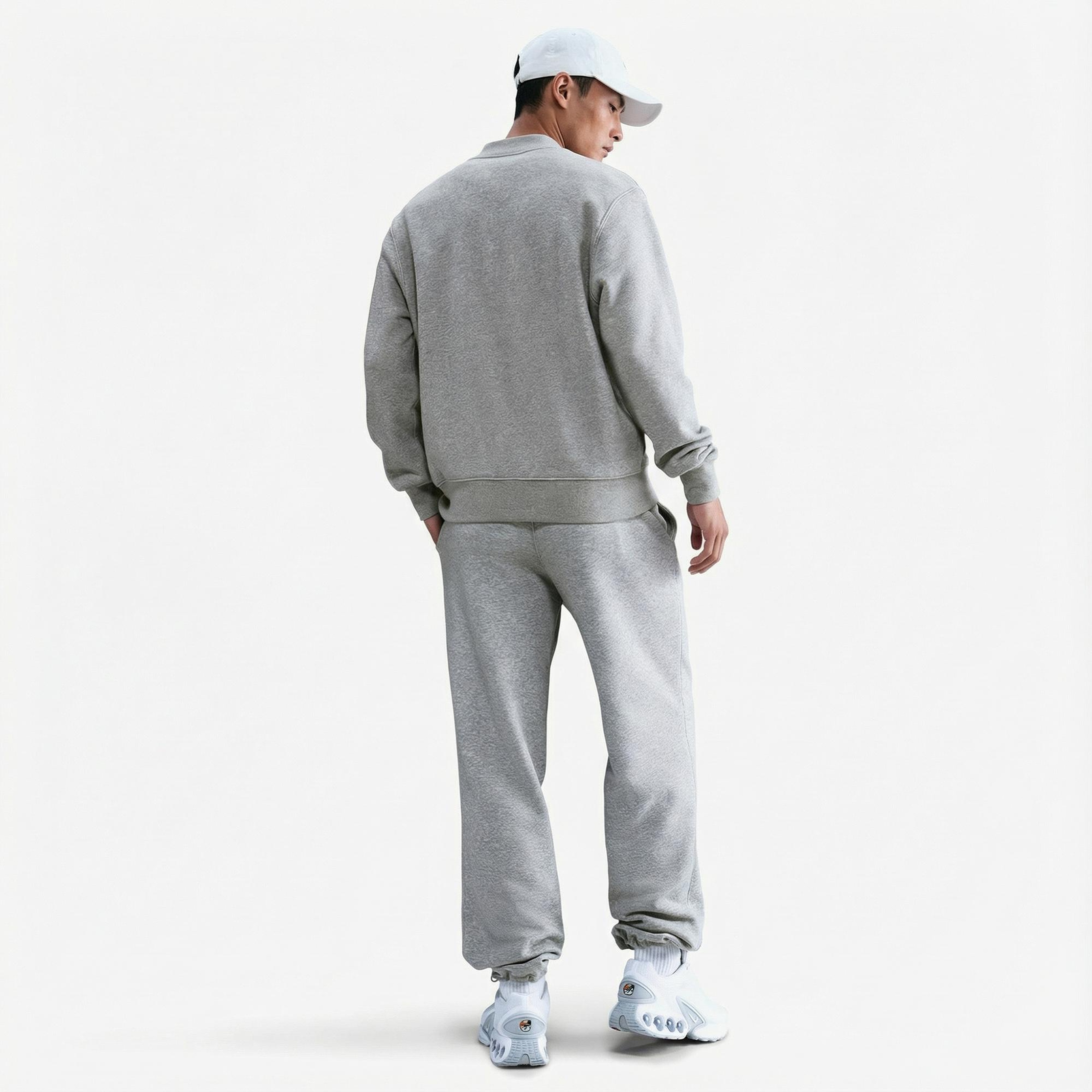 Nike Sportswear Club Fleece Top Erkek Gri Sweatshirt