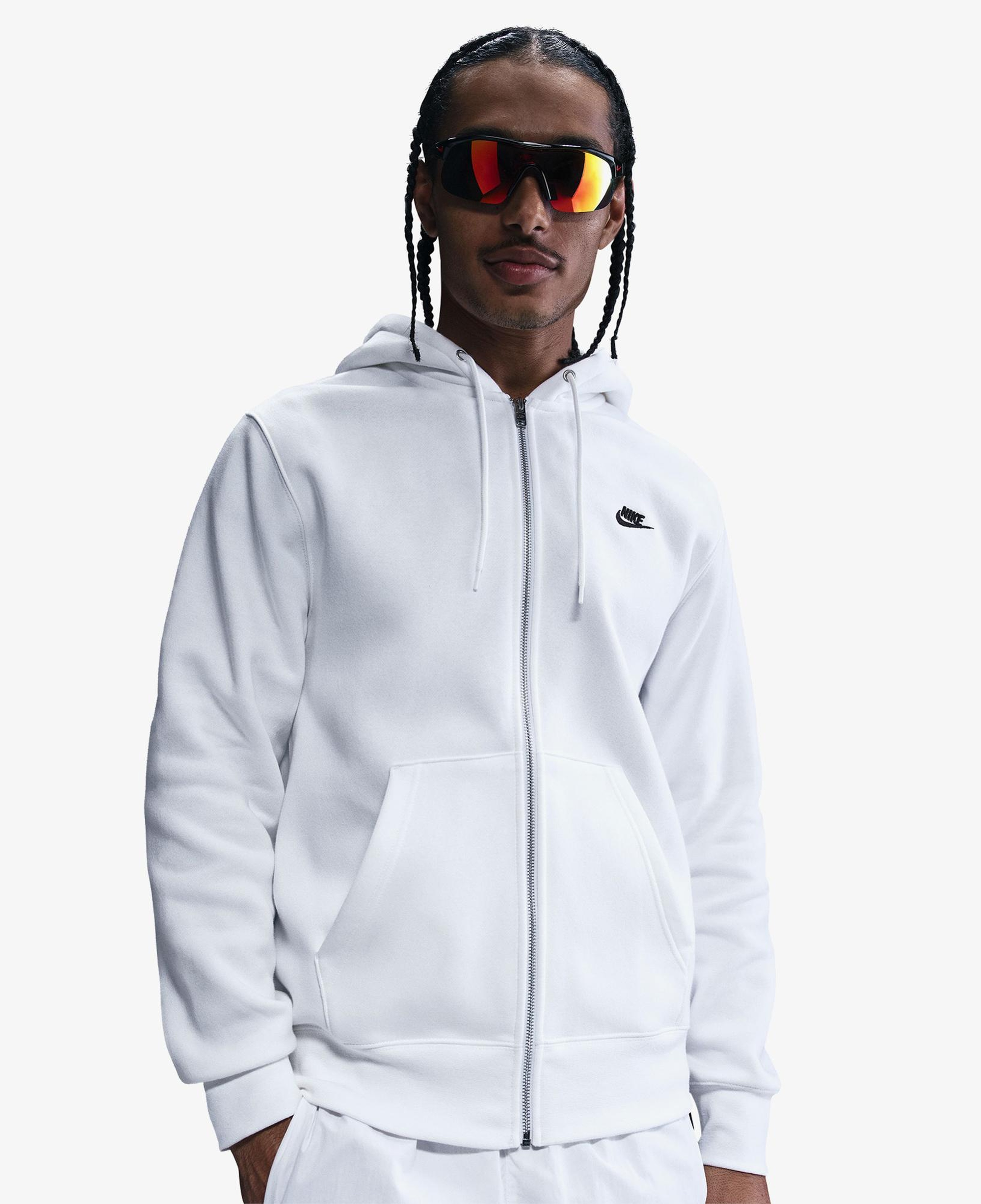 Nike Club Erkek Beyaz Hoodie