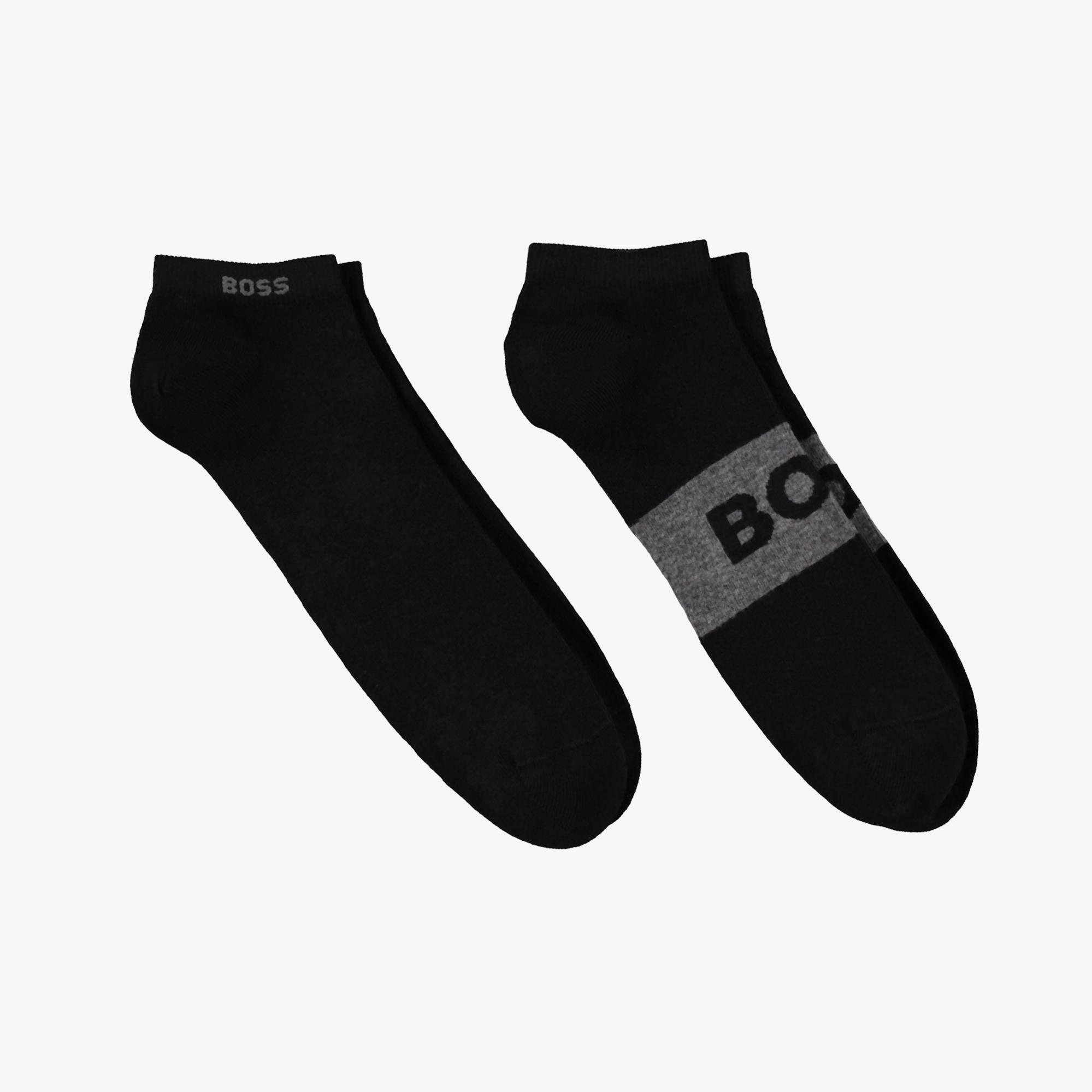 Boss Logo Erkek Siyah Çorap